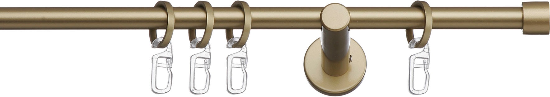 indeko Gardinenstange "Andrax" Ø 12 mm 1 läufig-läufig Fixmaß Komplett-Set günstig online kaufen