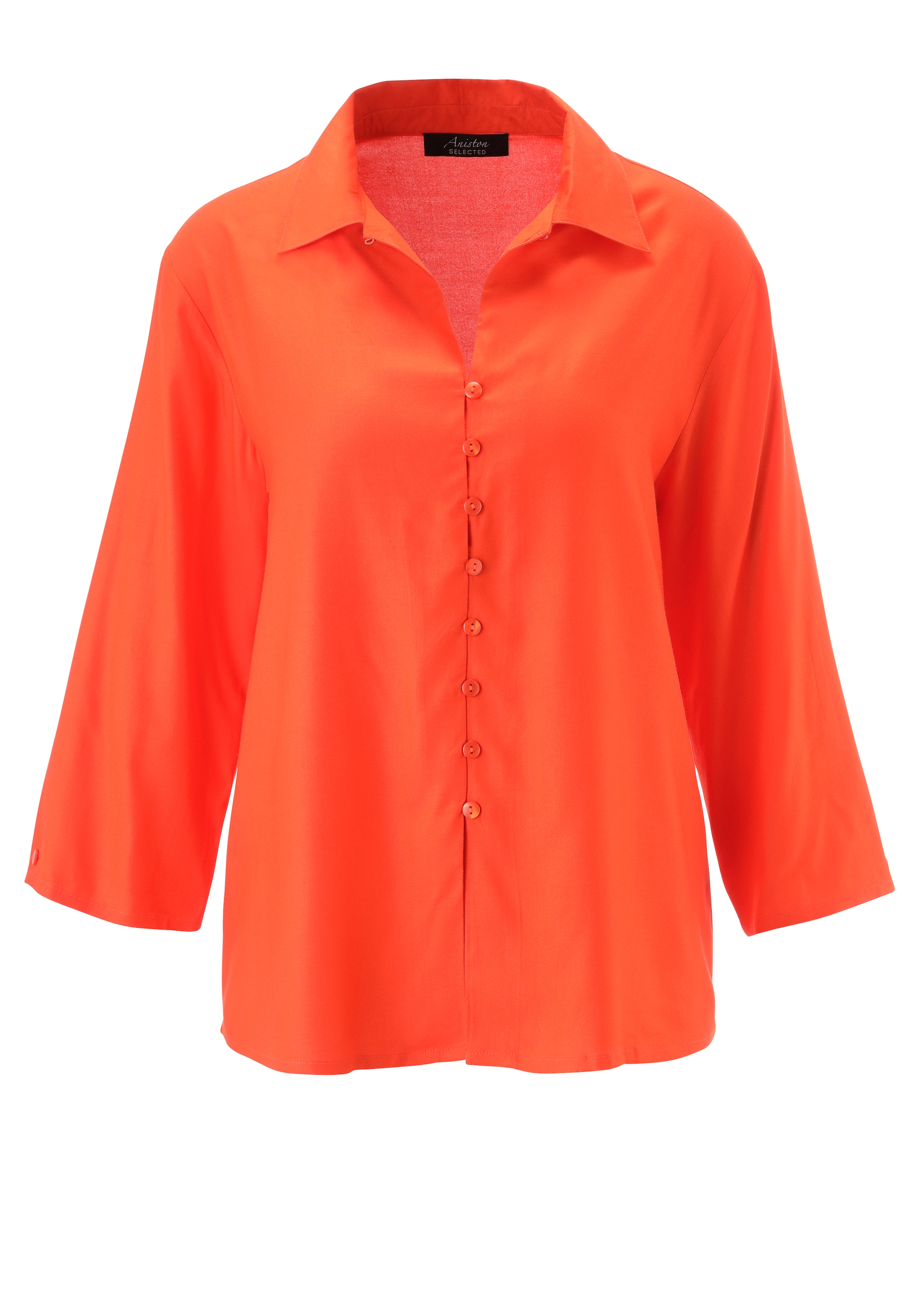 Aniston SELECTED Hemdbluse mit Hemdkragen und 3/4-langen Ärmeln - NEUE KOLLEKTION