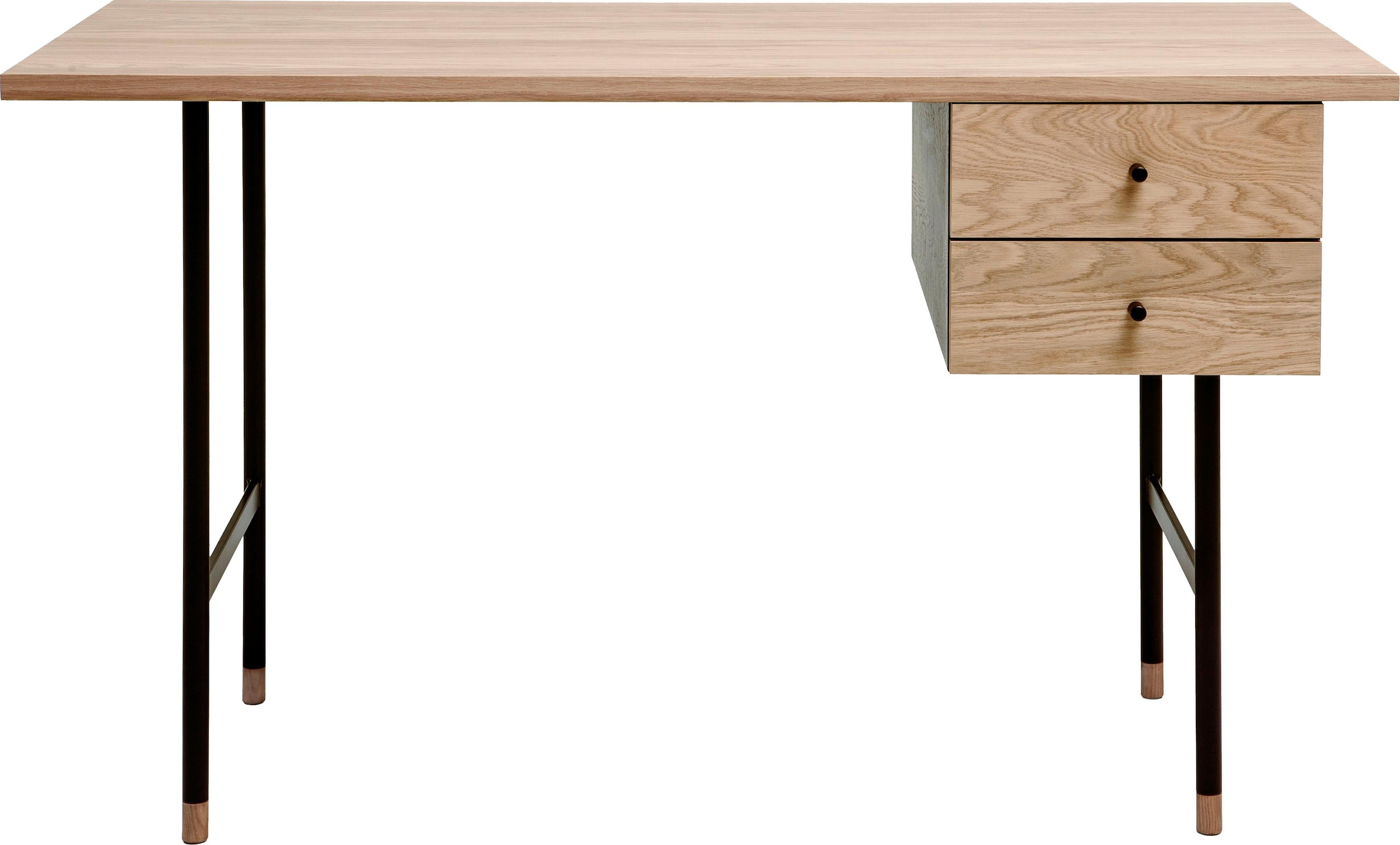 Woodman Schreibtisch »Daniel«, Schubladen mit Soft-Close-Funktion, Beine aus Metall