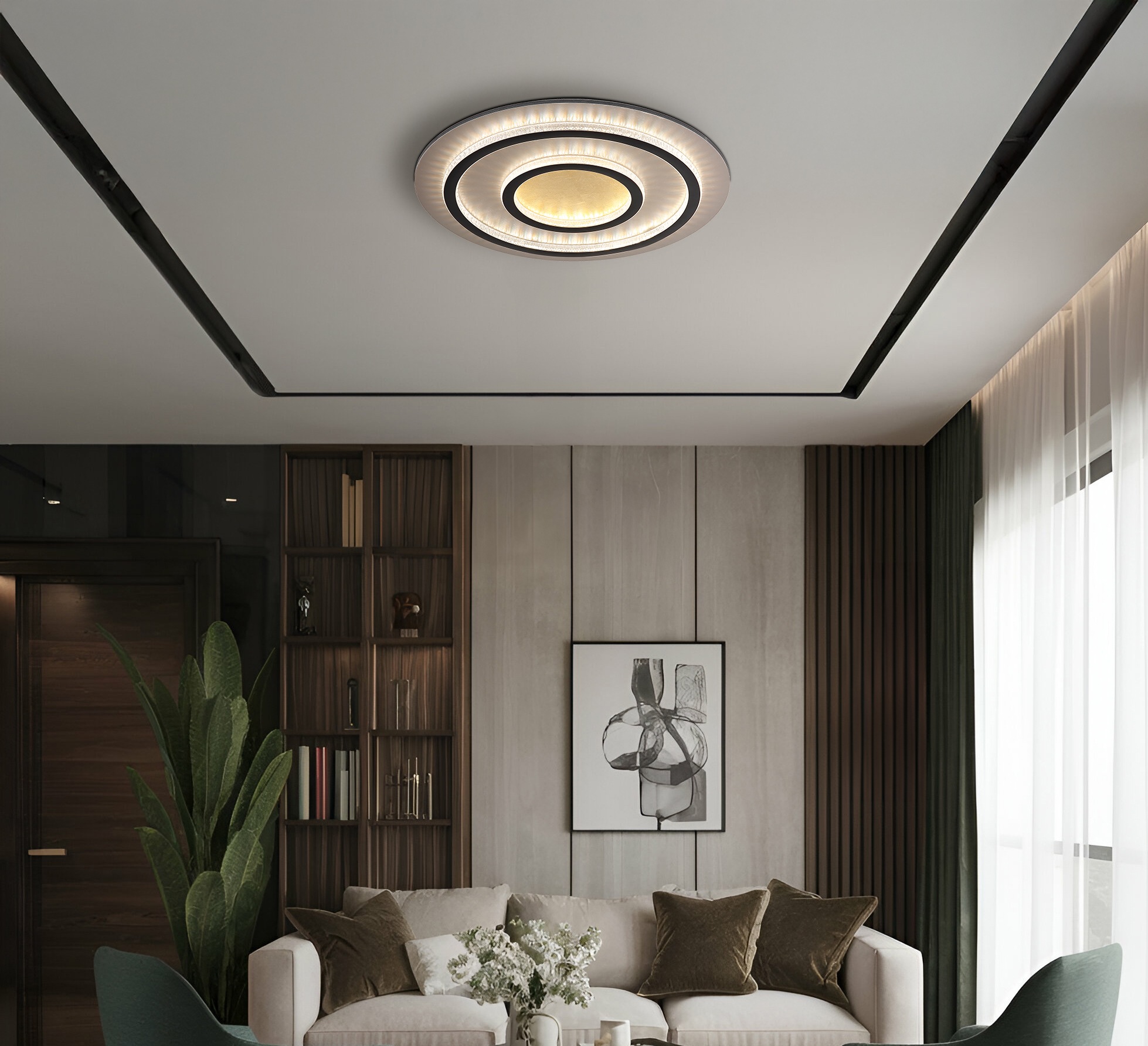 GLOBO LIGHTING Deckenleuchte »JAYDEN« LED-Modul 1 Stk. warmweiß - kaltweiß Deckenlampe Wohnzimmer-Leuchte Schlafzimmer-Leuchte Flur Küche