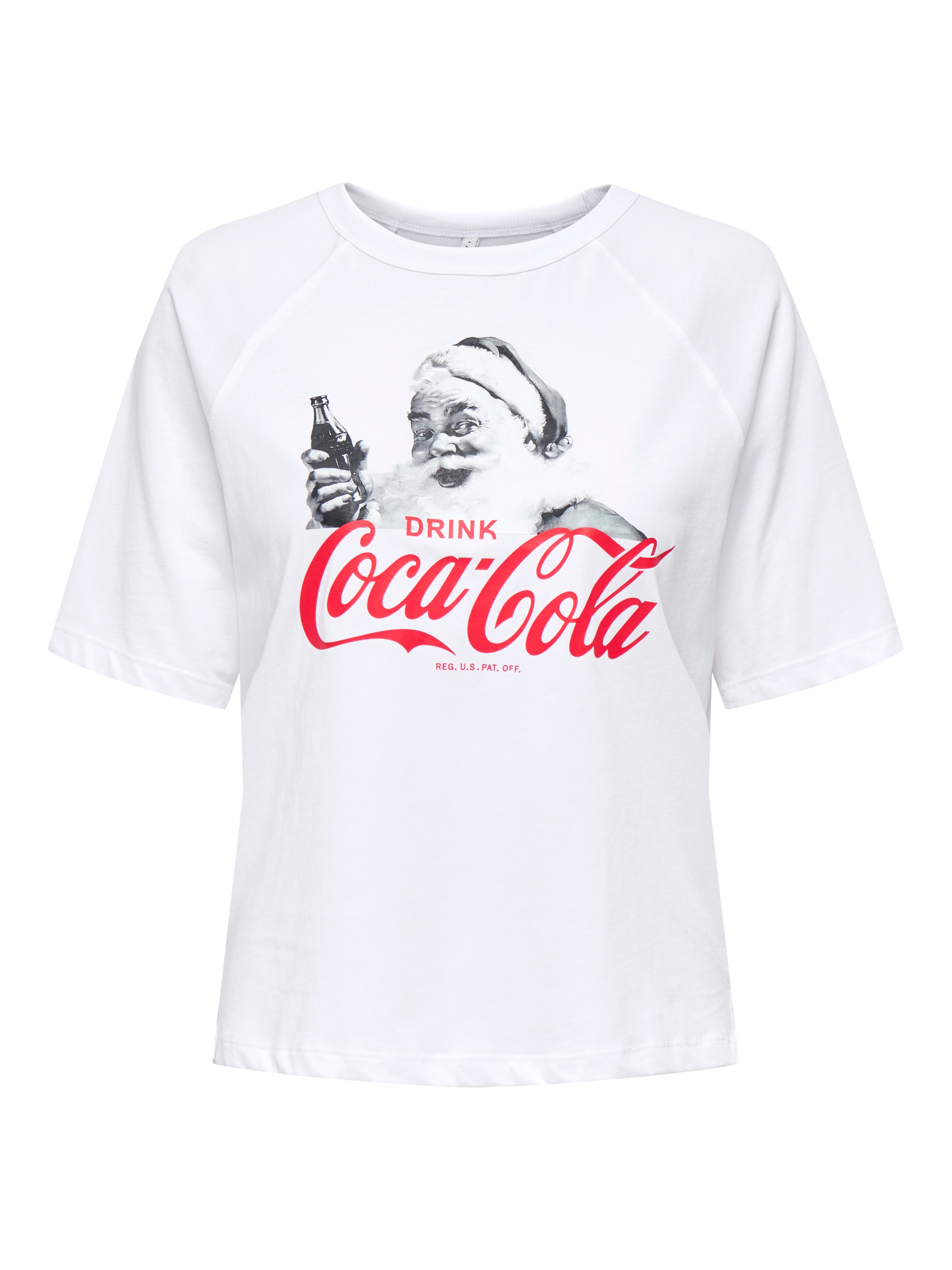 ONLY CARMAKOMA Kurzarmshirt »CARCOCA COLA XMAS LIFE S/S TOP JRS«