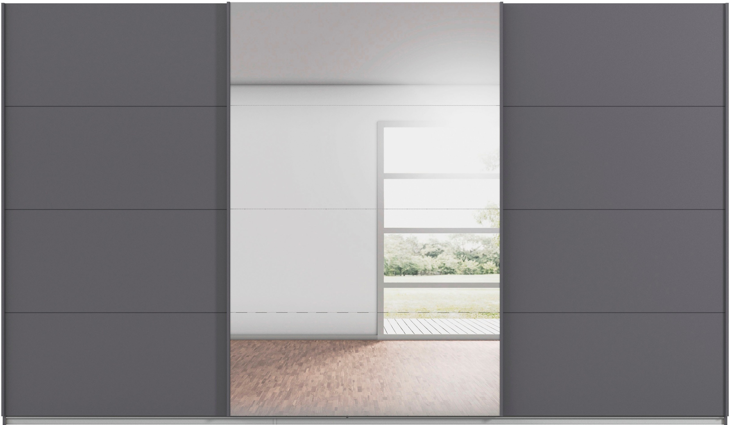 rauch Schwebetürenschrank »Kleiderschrank Schrank Garderobe AGORDO«, (in zwei Griff-Farben), Top Innenausstattung, in 4 Breiten und 2 Höhen MADE IN GERMANY