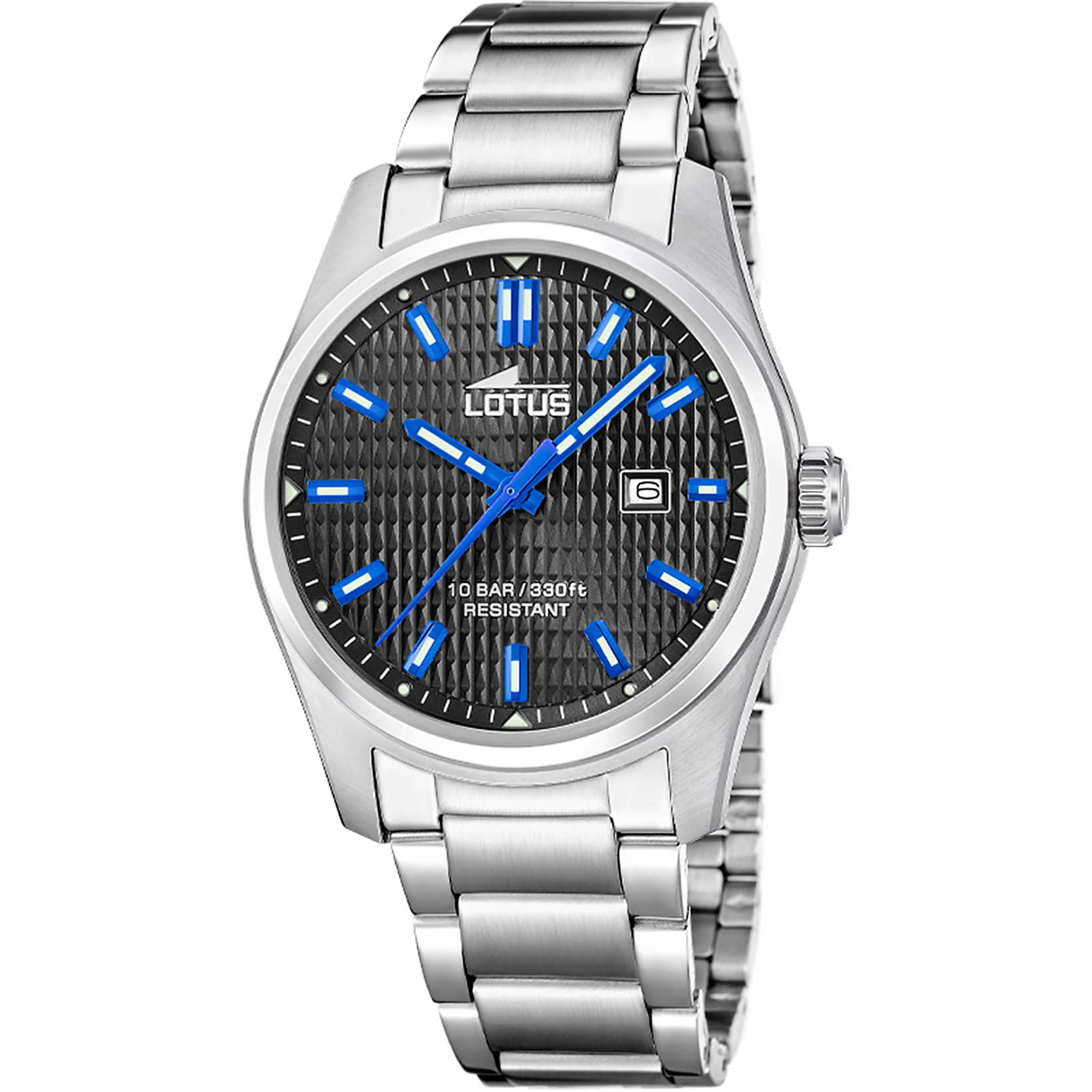 Lotus Quarzuhr »Classic Steel« Armbanduhr, Herrenuhr, Edelstahlarmband, analog, Tag
