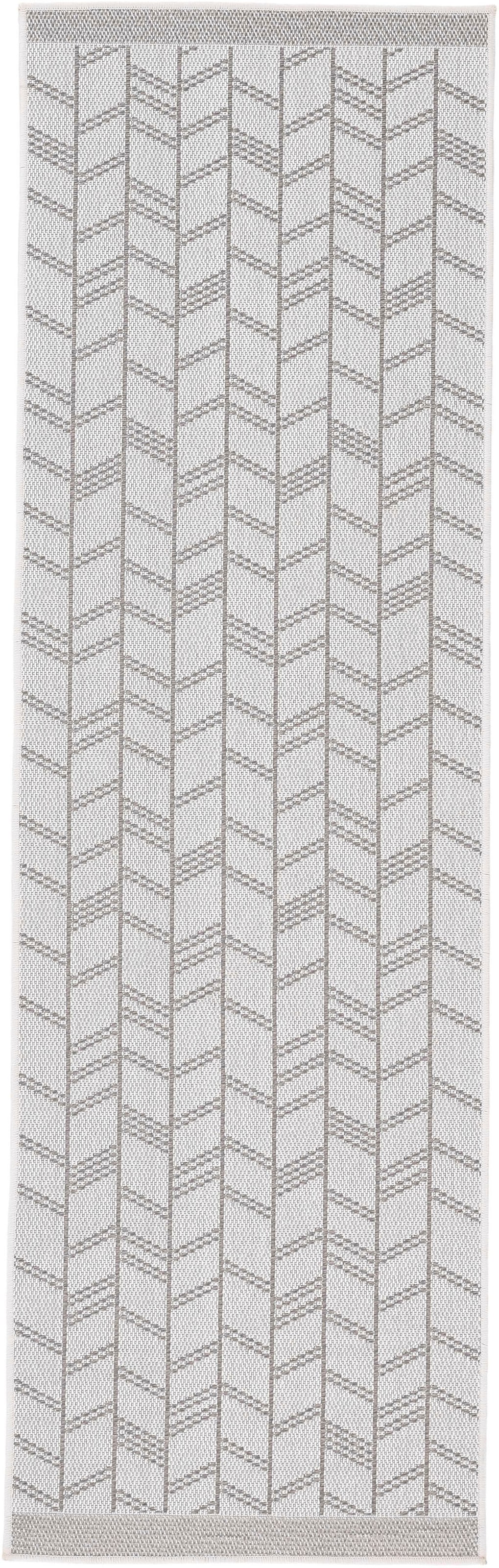 Teppich CARPETFINE "Boho 102, auch als Läufer erhältlich", beige, B:75cm H:4mm L:200cm, Polypropylen, Teppiche, Teppich, robustes Flachgewebe, Sisal Optik, UV-beständig, In- und Outdoor
