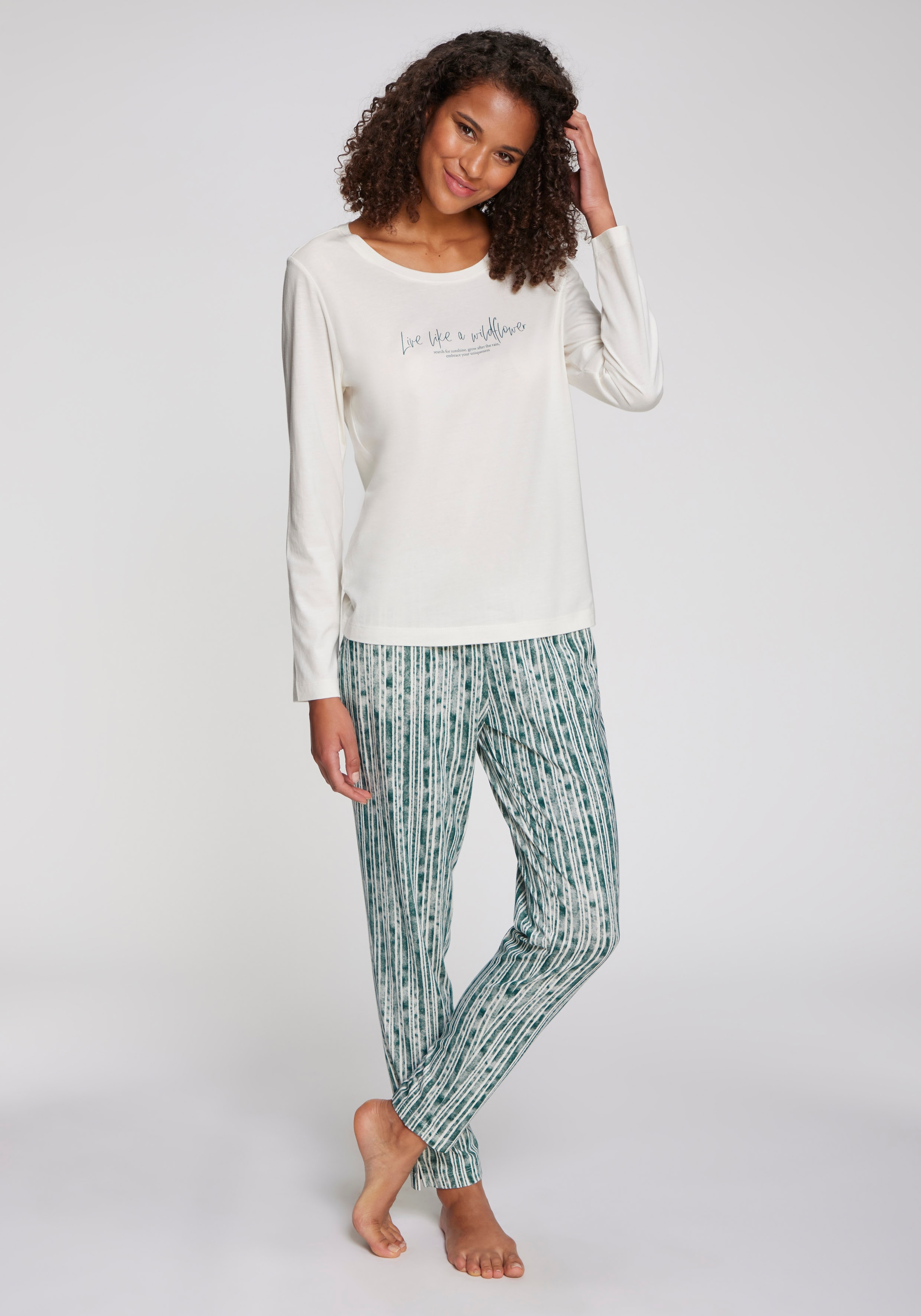 Vivance Dreams Pyjama, (2 tlg.), Mit schönem Muster günstig online kaufen
