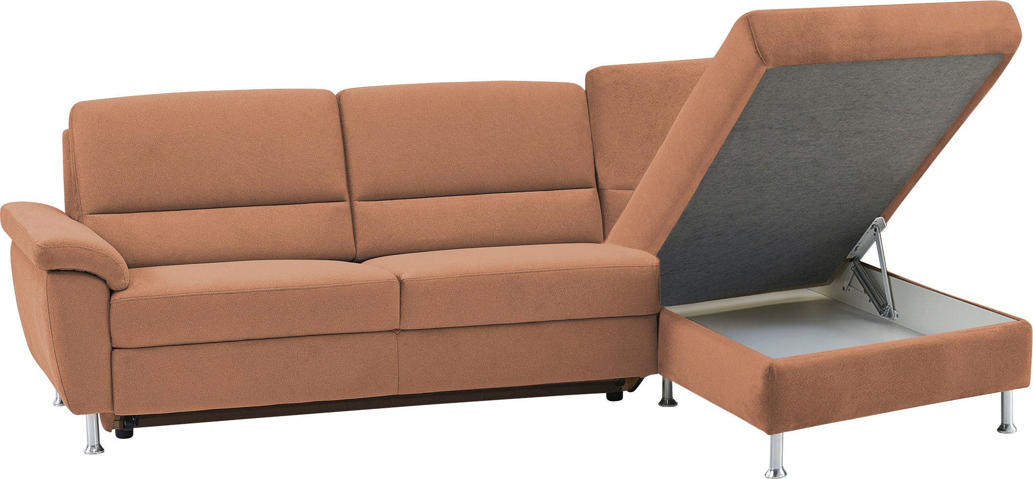 CALIZZA INTERIORS Ecksofa »Onyx L-Form«, Recamiere links oder rechts, wahlweise mit Bettfunktion, Breite 270 cm