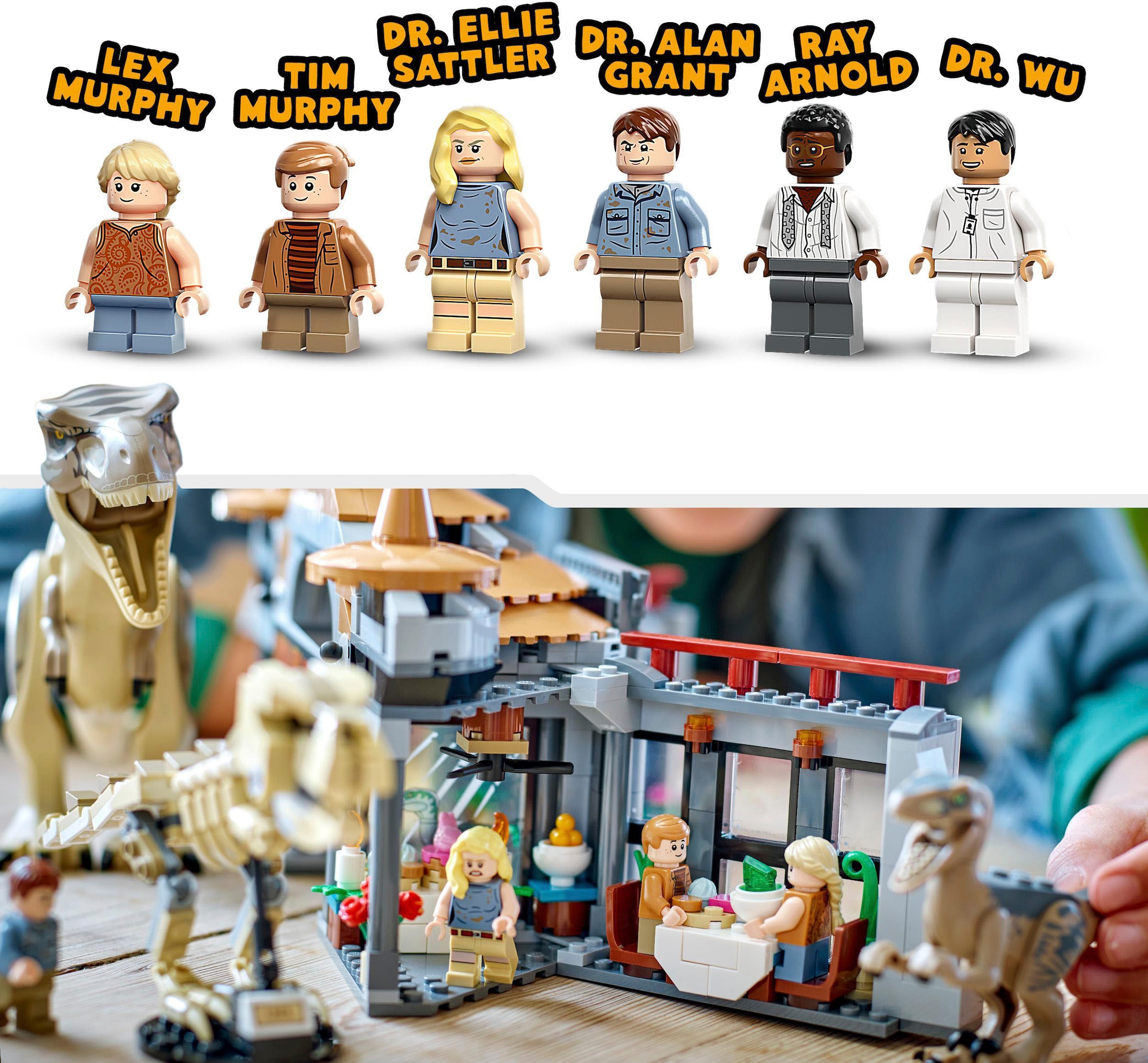 LEGO® Konstruktionsspielsteine »Angriff des T. rex und des Raptors aufs Besucherzentrum (76961)«, (693 St.), LEGO® Jurassic Park; Made in Europe