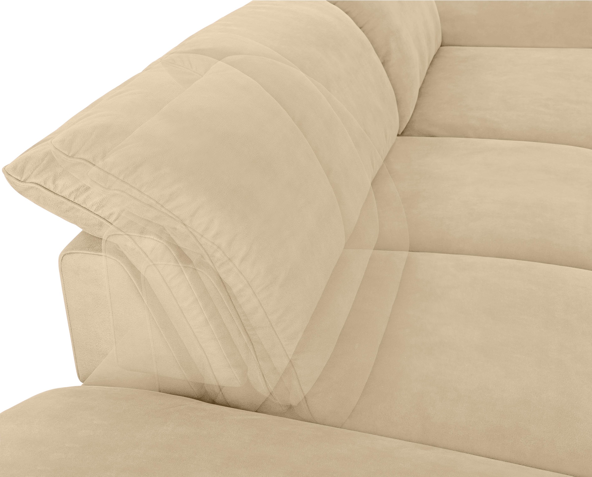 W.SCHILLIG Ecksofa »enjoy&MORE, Designsofa, bequem, zeitlos und elegant, L-Form«, mit Sitztiefenverstellung, Füße silber matt, Breite 340 cm