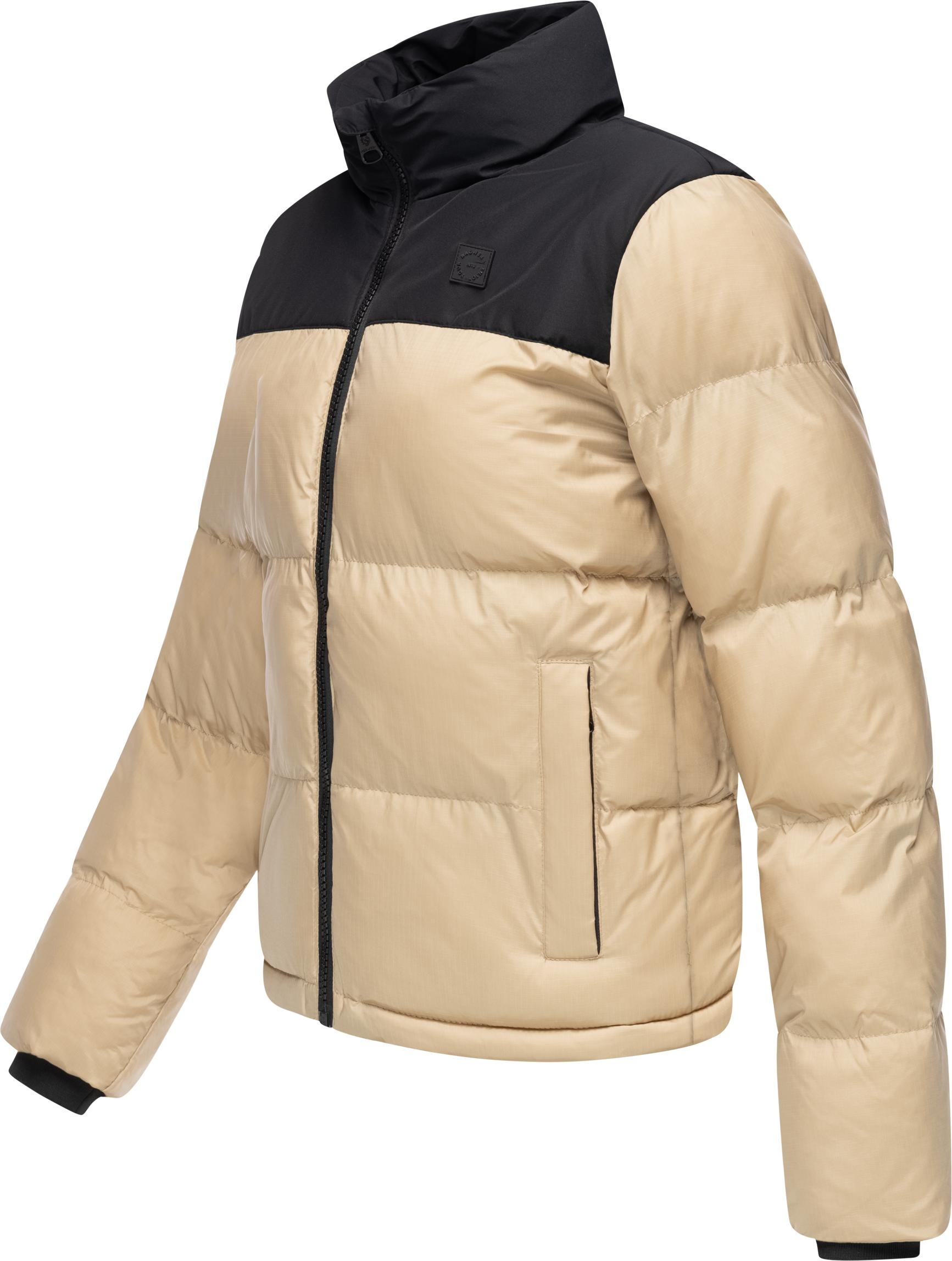 Ragwear Steppjacke »Serah«, ohne Kapuze, stylische Damen Winterjacke im Colourblocking-Design