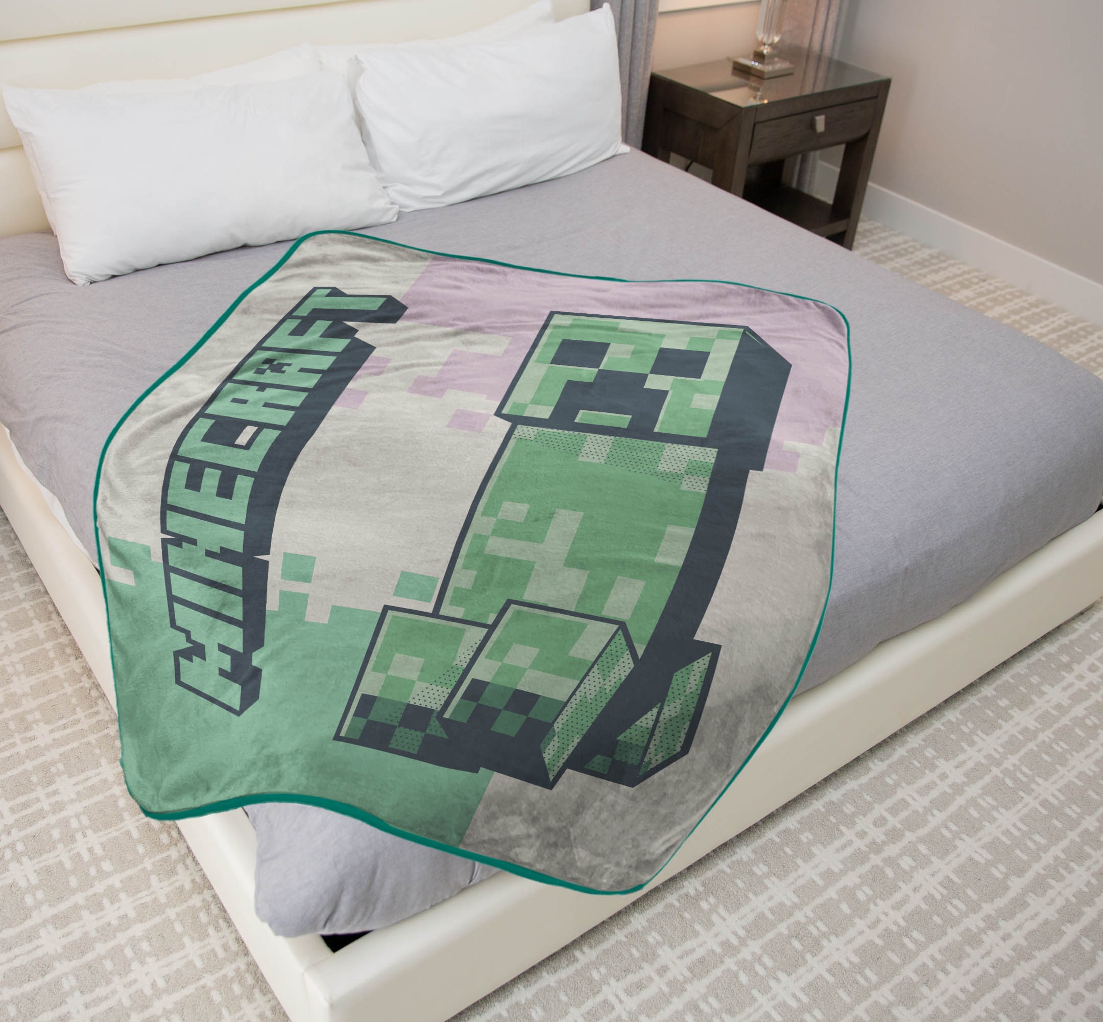 Minecraft Kinderdecke »Minecraft Creeper 130 x 150 cm« flauschig