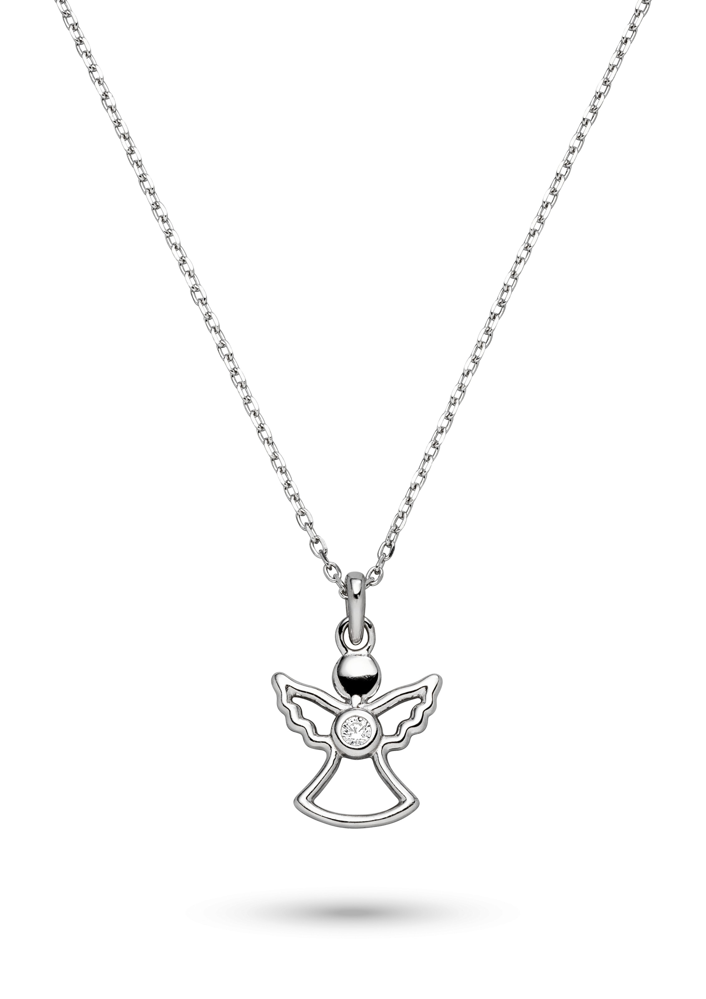 s.Oliver Kette mit Anhänger »Schmuck Geschenk Silber Halskette The Angel, Engel« mit Zirkonia (synth.)