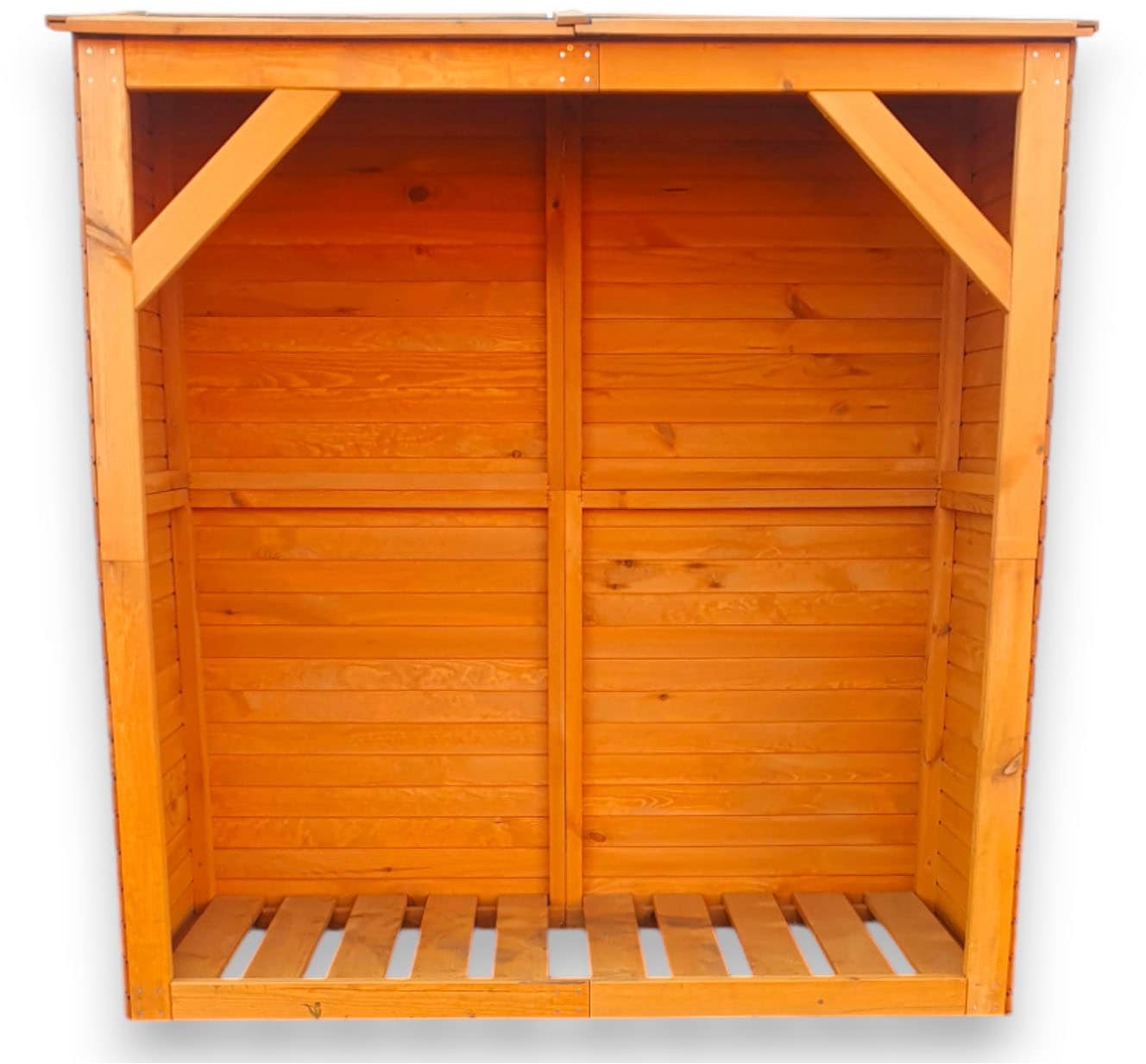 Kaminholzregal PROMADINO, B:149cm H:165cm T:78cm, braun, Holzwerkstoff, Wohnzimmer, Kaminholzlager