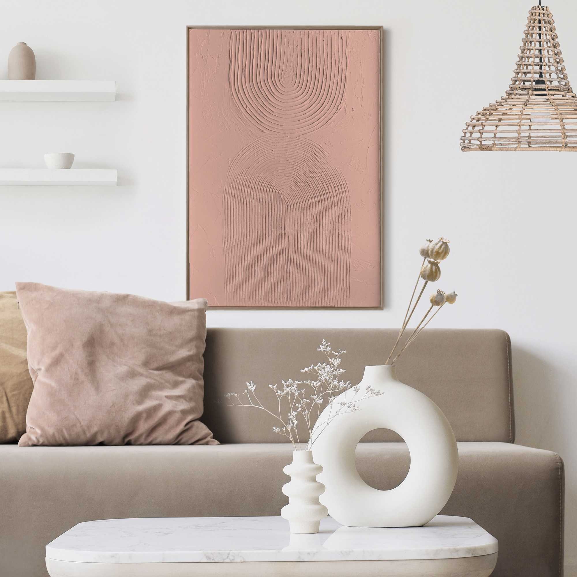 Reinders Wandbild "Bows - terra/nude", Wohnzimmer - Braun - MDF - Abstrakt günstig online kaufen
