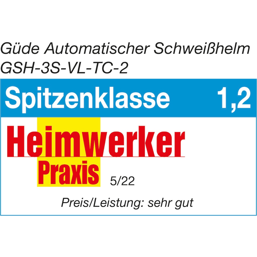 Güde Schweißhelm »»GSH-3S-VL-TC-2««, Automatik Schweißhelm