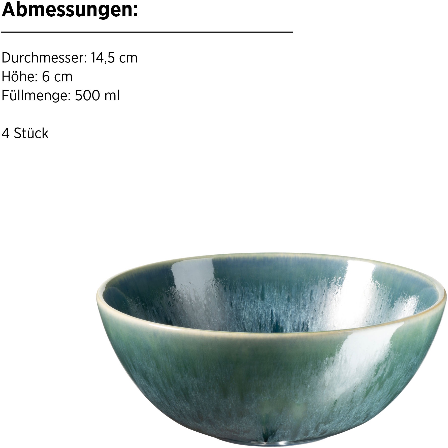 MÄSER Schüssel »Carellia« 4 tlg. aus Steinzeug