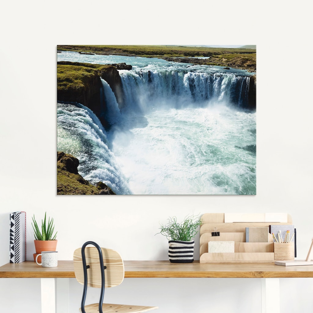 Artland Glasbild »Godafoss«, Europa, (1 St.)