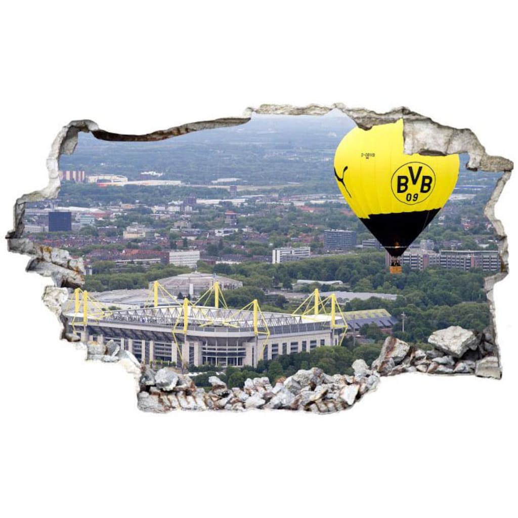 Wall-Art Wandtattoo »3D Fußball BVB Heißluftballon«, (1 St.), selbstklebend, entfernbar