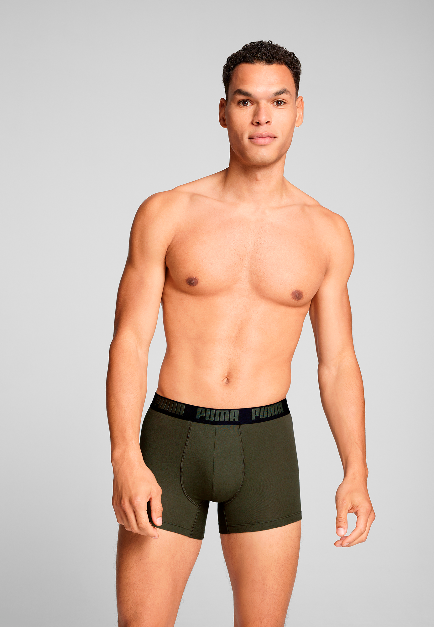 PUMA Boxershorts »PUMA MEN EVERYDAY BASIC BOXERS 2P«, (2er Pack), mit Logobund