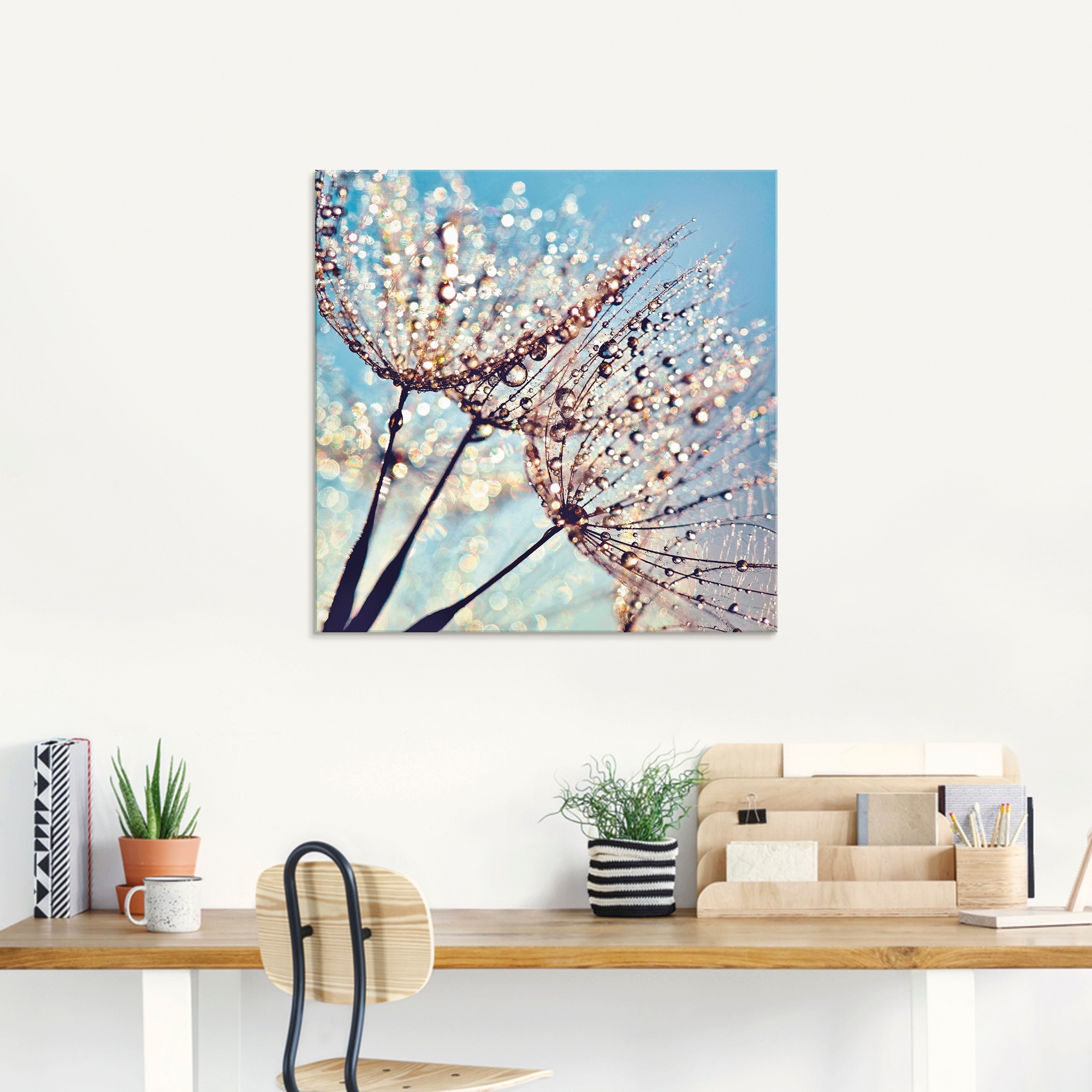 Artland Glasbild "Pusteblume Tröpfchenfänger" Blumen 1 Stk. tlg. in verschi günstig online kaufen