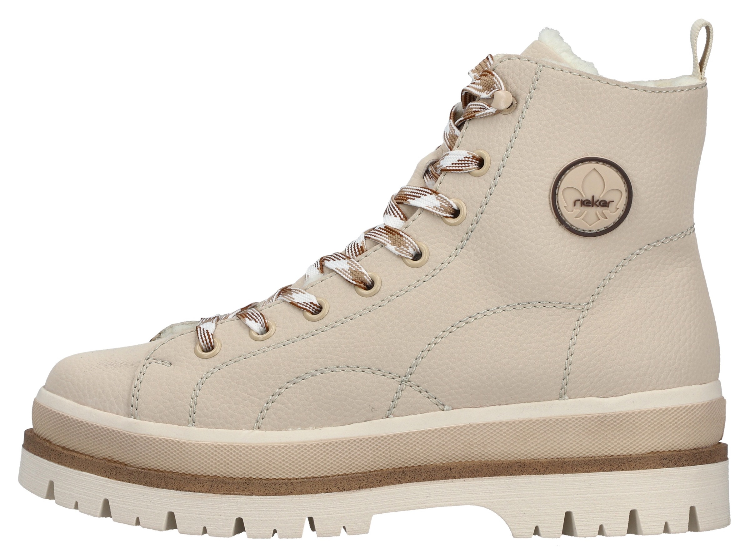 Rieker Winterstiefelette, Plateauboots, Schnürboots, Profilsohle, mit Warmfutter
