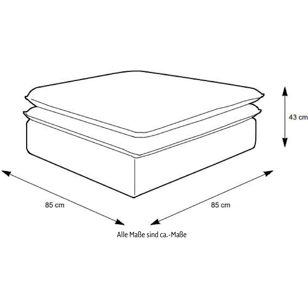 Places of Style Polstersessel »PIAGGE«, (2 tlg.), Hochwertiger Cord, Loveseat und Loveseat-Hocker im Set