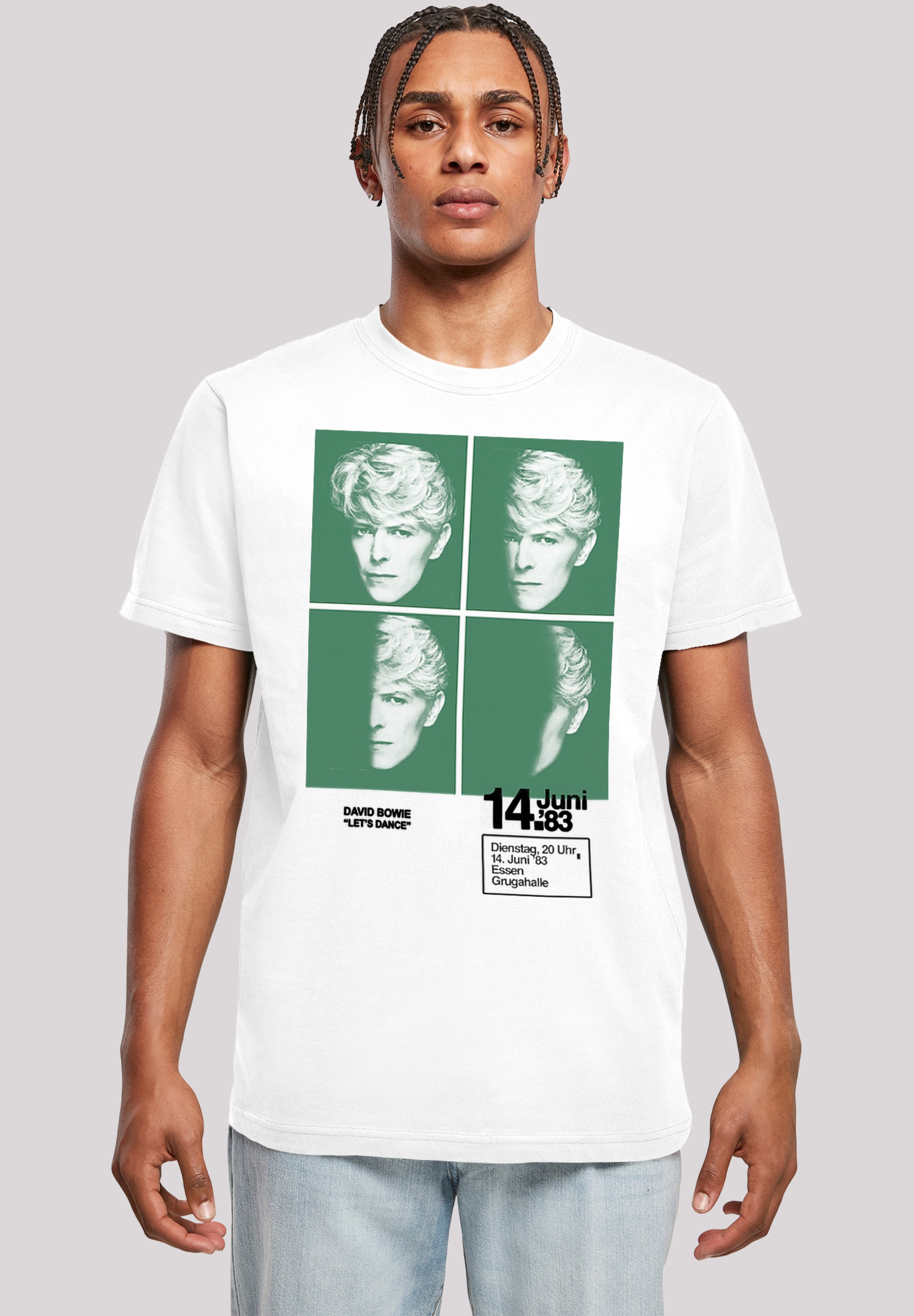 F4NT4STIC T-Shirt "David Bowie 1983 Concert Poster", Herren,Premium Merch,R günstig online kaufen