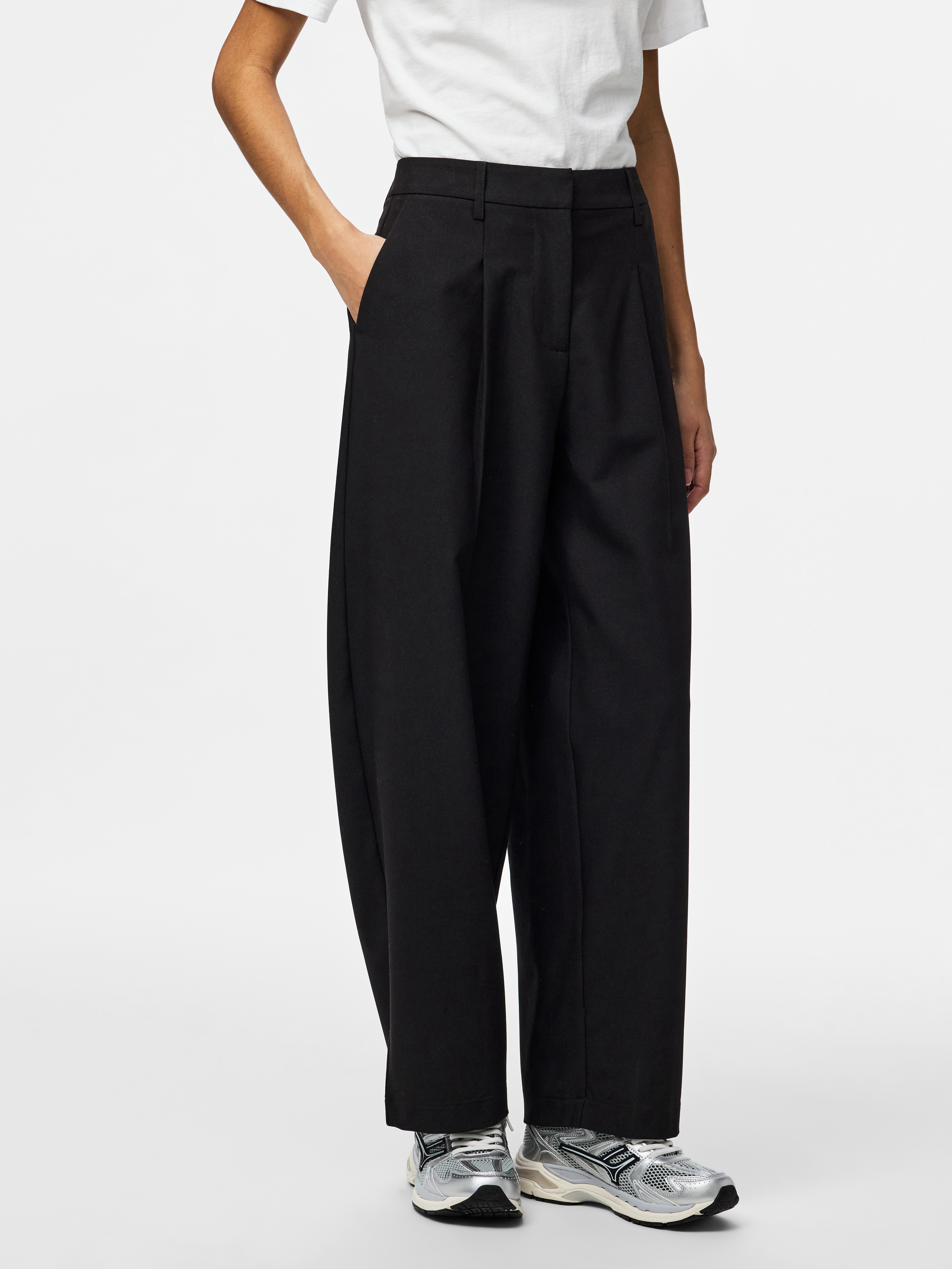pieces Anzughose "PCBOSELLA MW BARREL PANTS NOOS BC" Materialmix, barrel fit