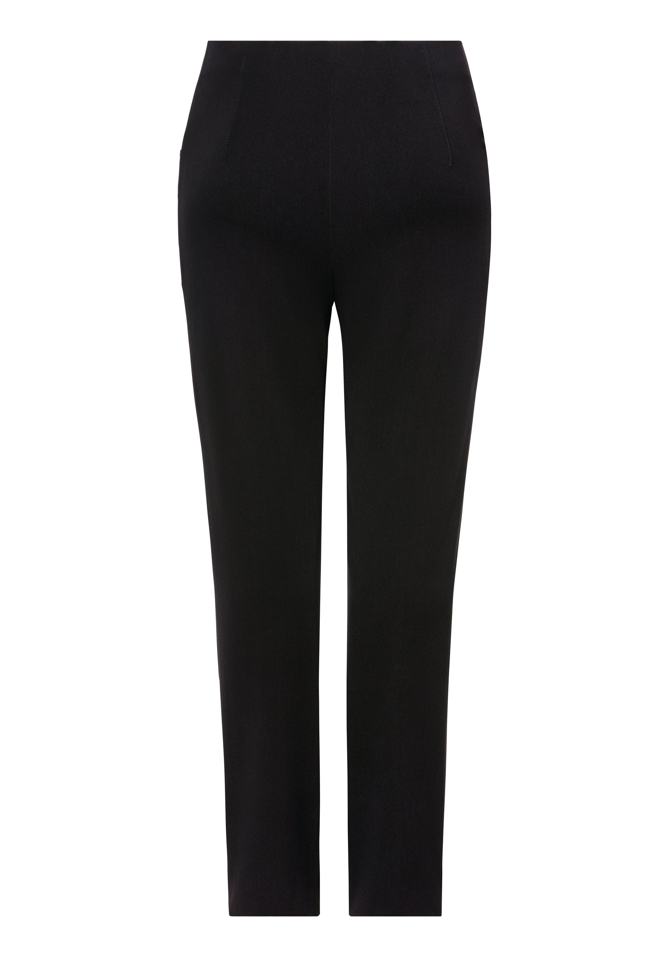Schlupfhose KJBRAND "Schlupfhose Susie in Bi-Stretch, Kammgarnoptik", Damen, Gr. 52, N-Gr, schwarz, Web, Obermaterial: 63% Polyester, 35% Viskose, 2% Elasthan, bequem knöchelfrei, Hosen Schlupfhose, Sommerhose, ideal für kräftige Oberschenkel 3