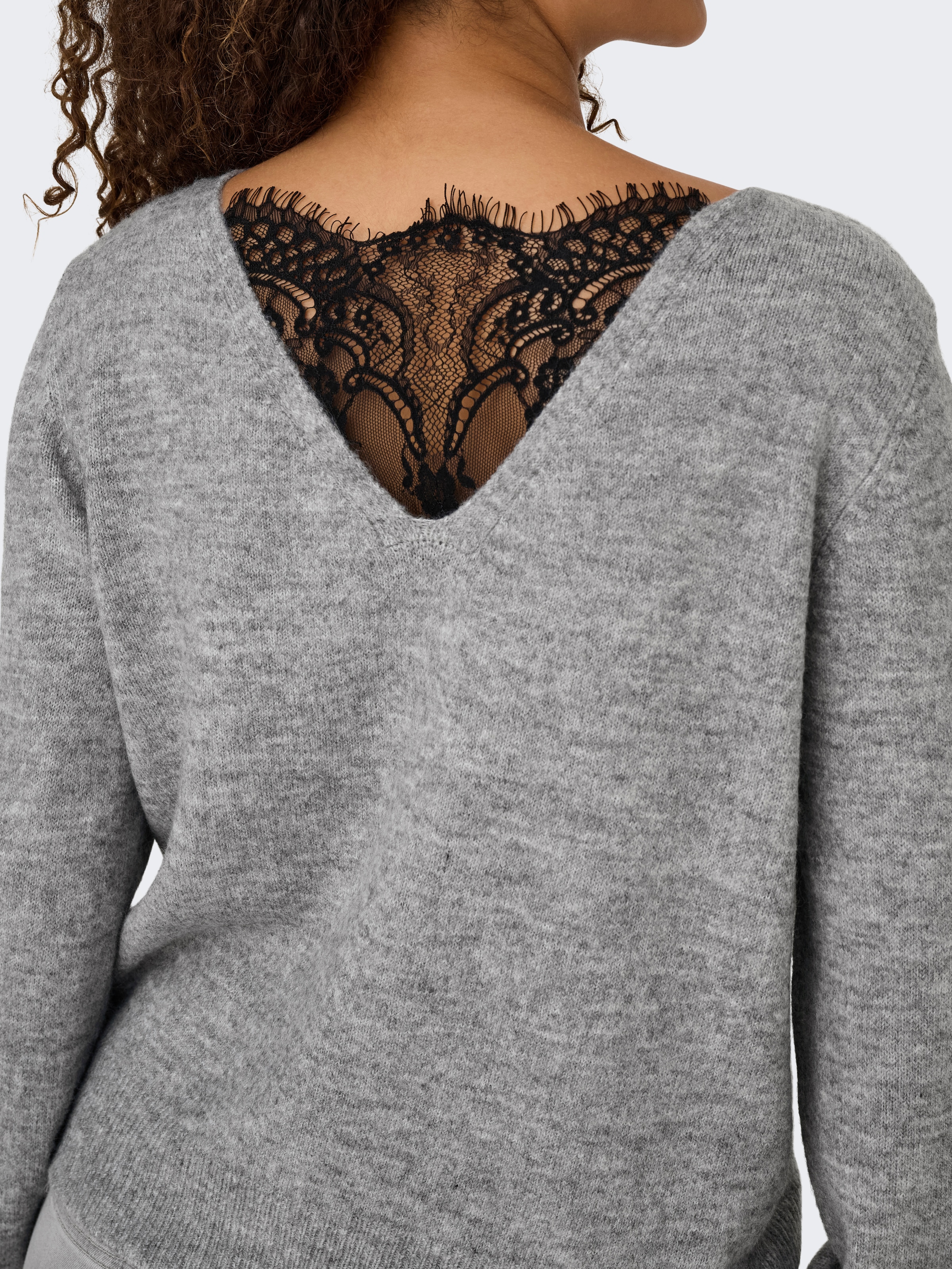 ONLY Strickjacke »ONLADELE LS LACE MIX REVERS CARDI CC KNT«