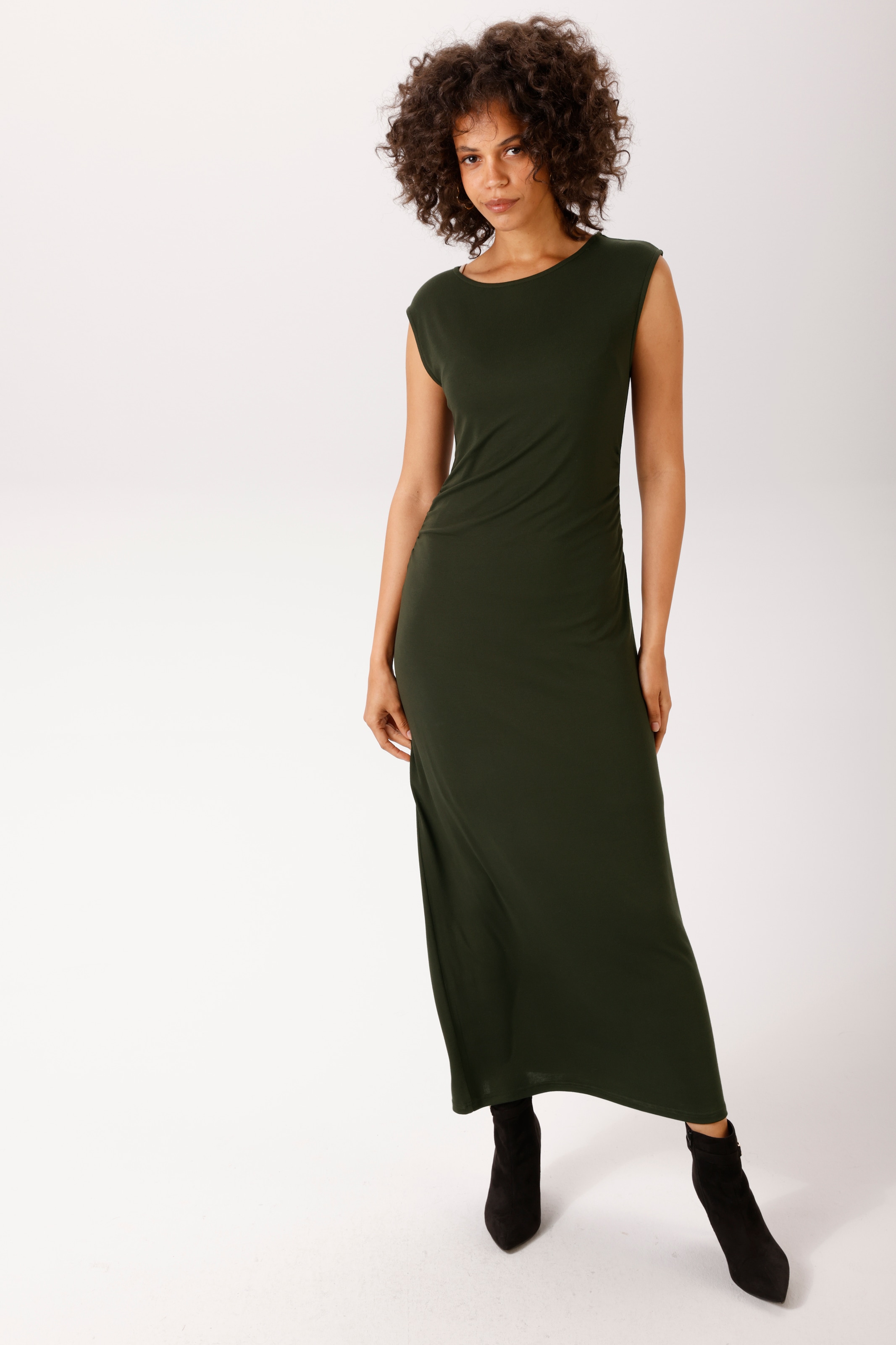 Aniston CASUAL Maxikleid mit Raffungen in der Taillennaht - NEUE KOLLEKTION