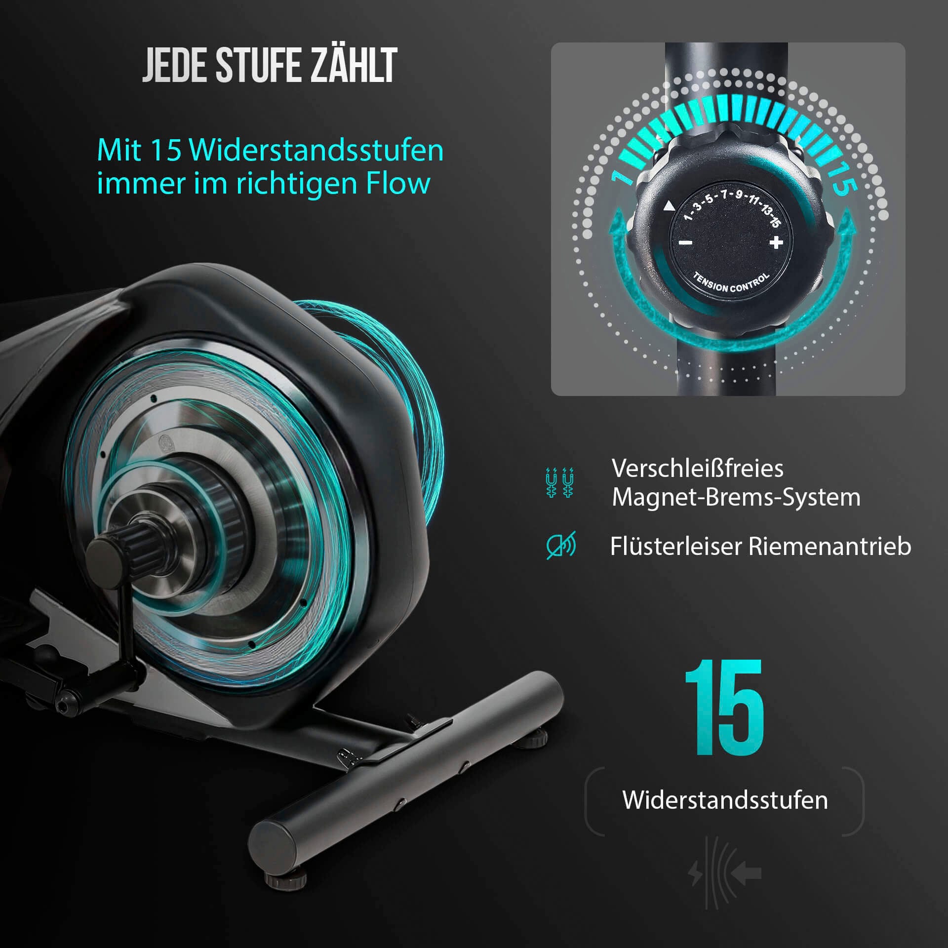 Christopeit Sport® Crosstrainer »Crosstrainer CT 5« 120 kg max. Benutzergewicht, 15 Widerstandsstufen