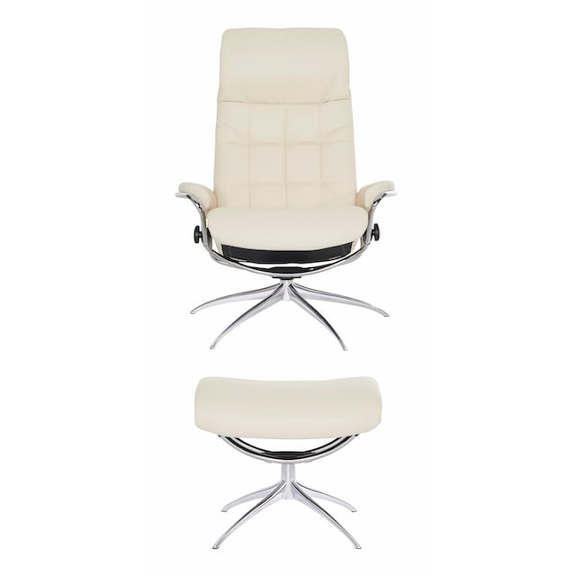 Stressless® Relaxsessel »London«, (Set, Relaxsessel mit Hocker), mit Hocker,  High Back, mit Star Base, Gestell Chrom kaufen | BAUR