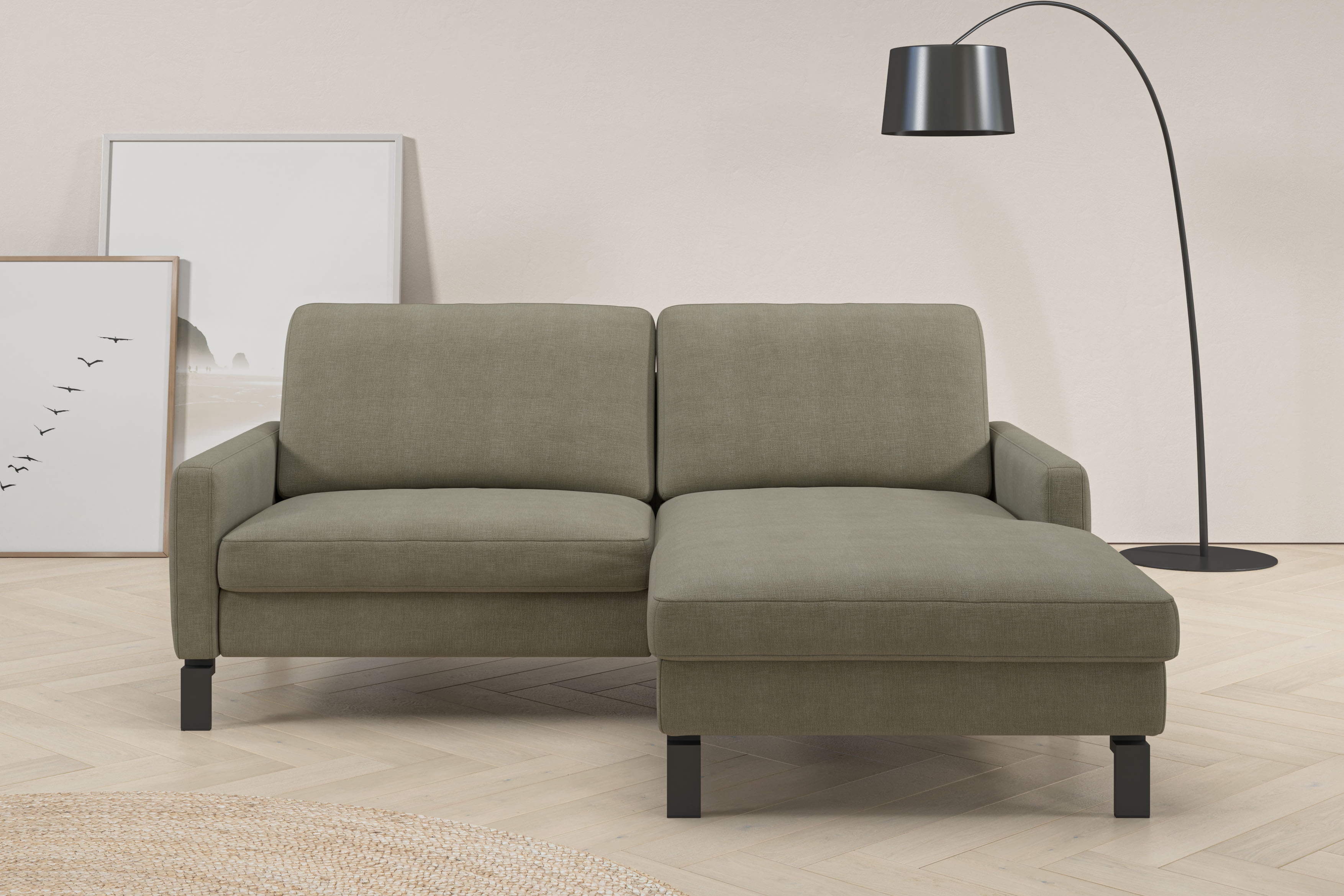 Home affaire Ecksofa "Lecce, L-Form, Federkernpolsterung, Breite 194 cm" inkl. saugroboterfreundliche Höhe & schmale Armlehnen