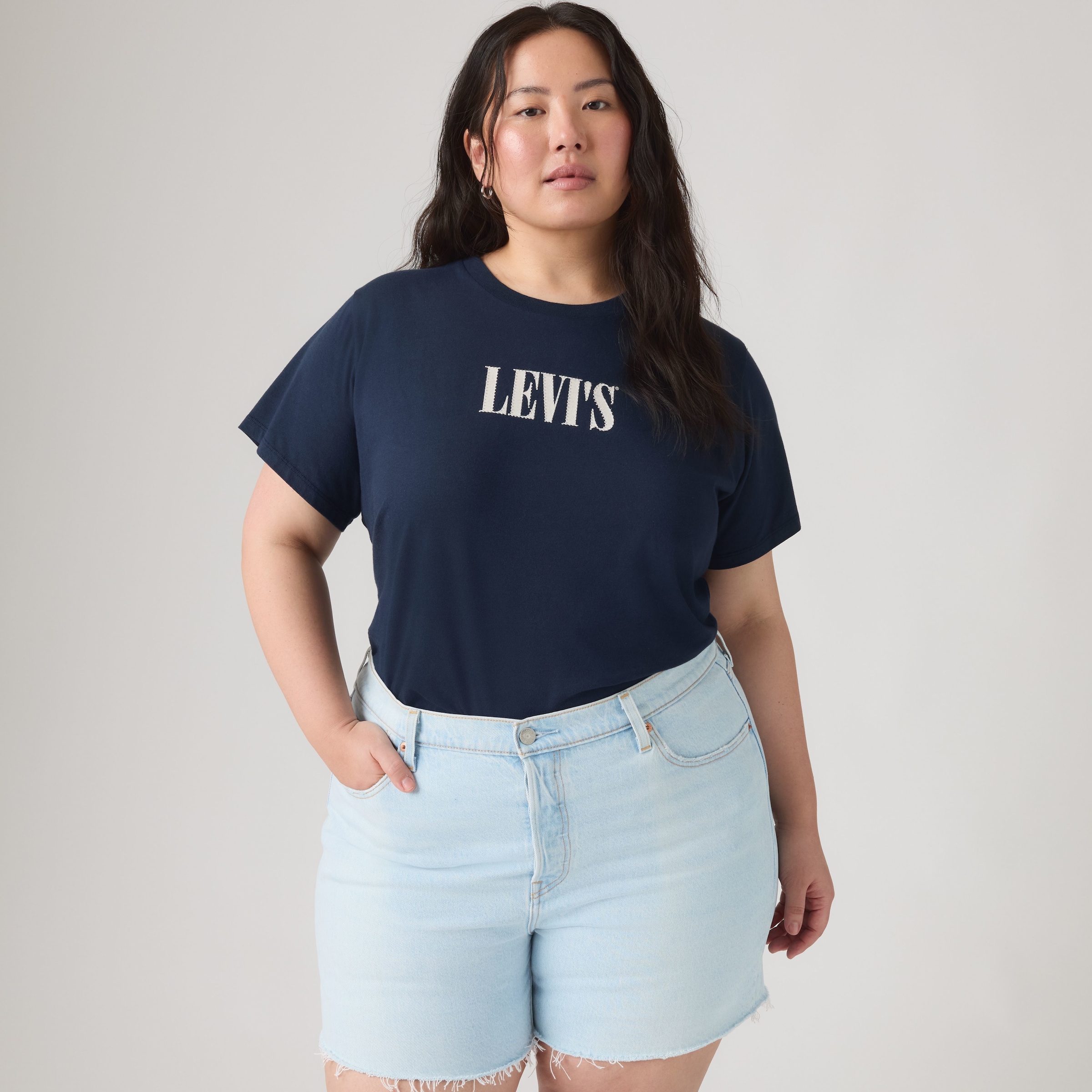 Levis Plus T-Shirt "PERFECT TEE" Figurumspielende Passform