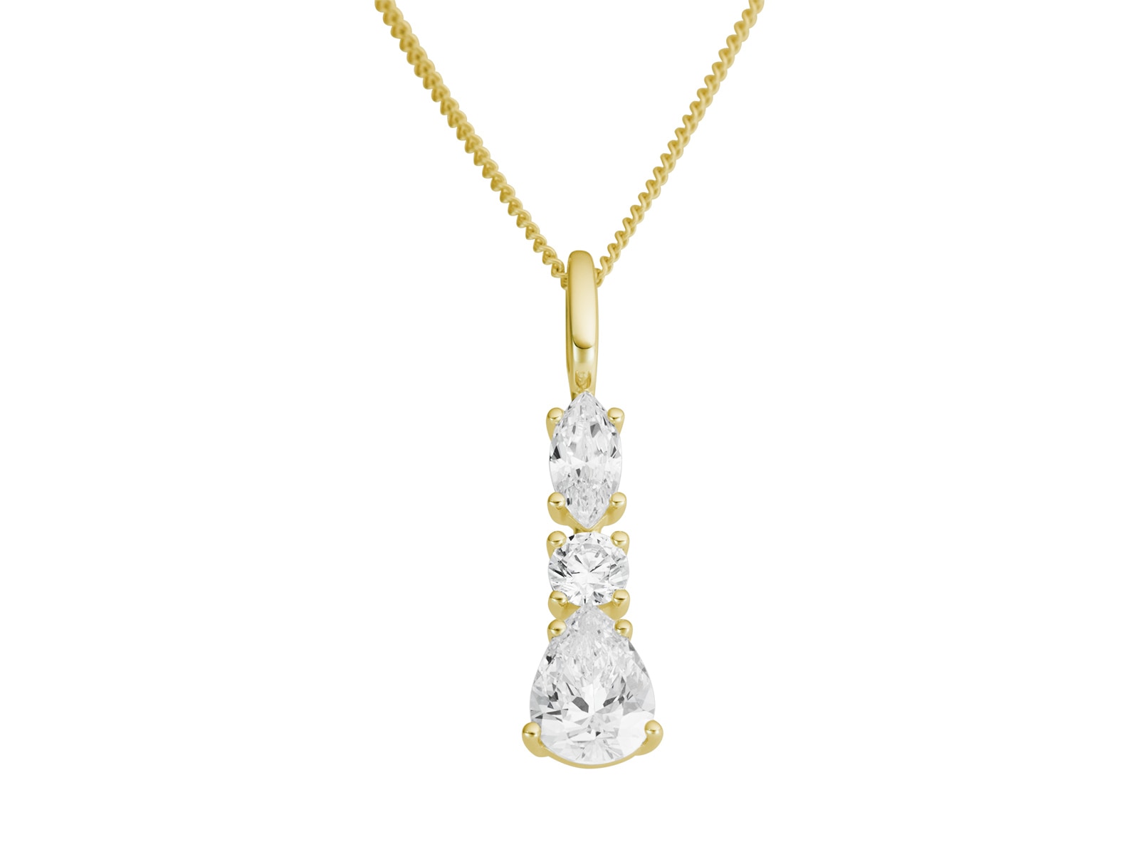 Firetti Kettenanhänger »Schmuck Geschenk Gold 375 Halsschmuck Anhänger Fantasie«, mit Zirkonia (synth.)