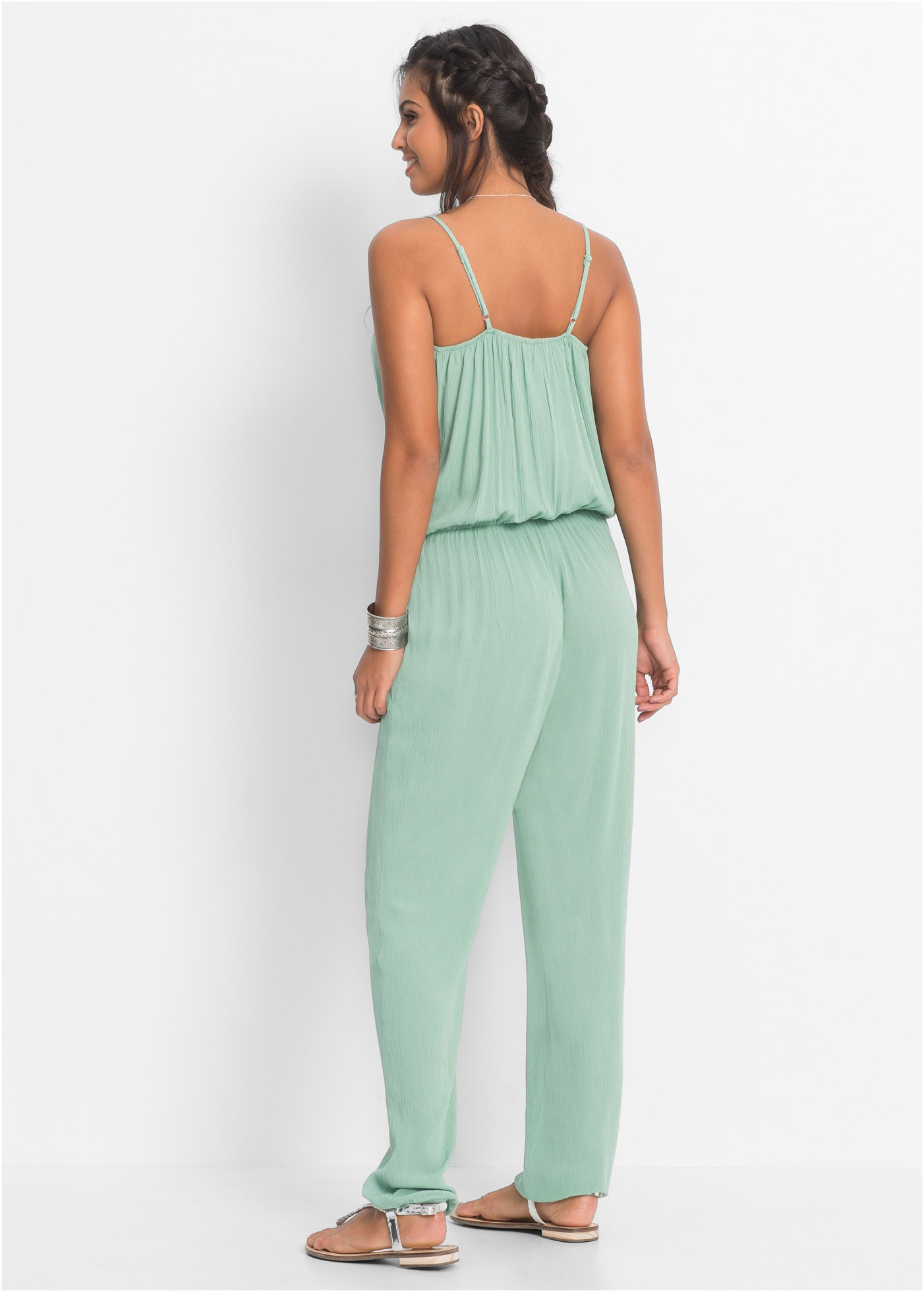bonprix Jumpsuit "Jumpsuit aus strukturierter Viskose" aus strukturierter V günstig online kaufen