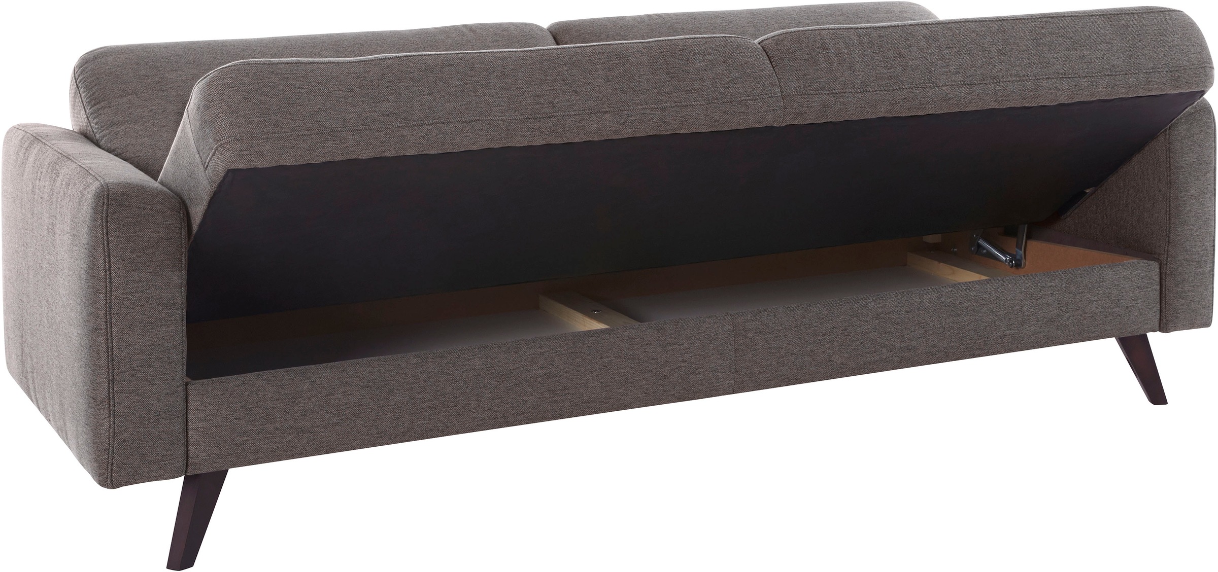exxpo - sofa fashion 3-Sitzer »Samso, elegant und bequem, toller Sitzkomfort, Schlafsofa«, Kippcouch, inklusive Bettfunktion und Bettkasten, Komfortsitzhöhe 49cm