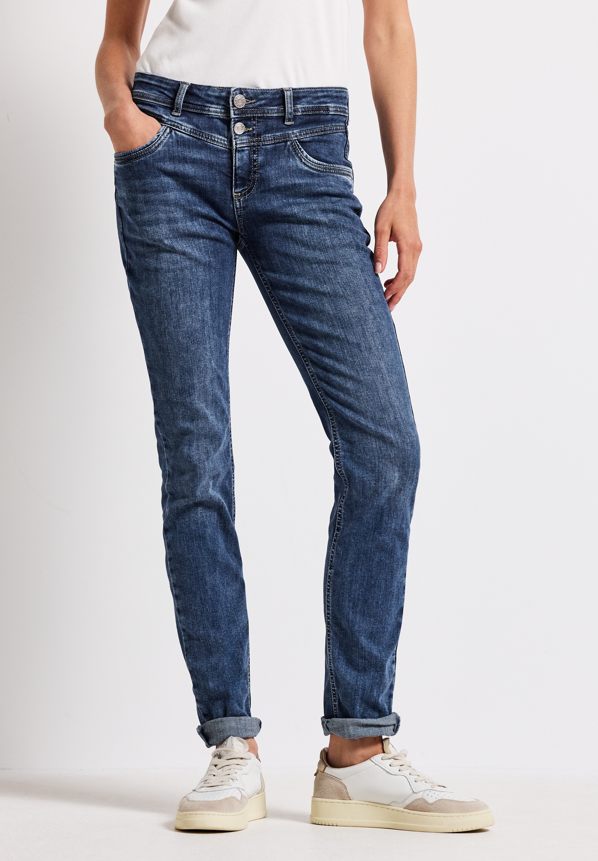 STREET ONE Comfort-fit-Jeans, Middle Waist
