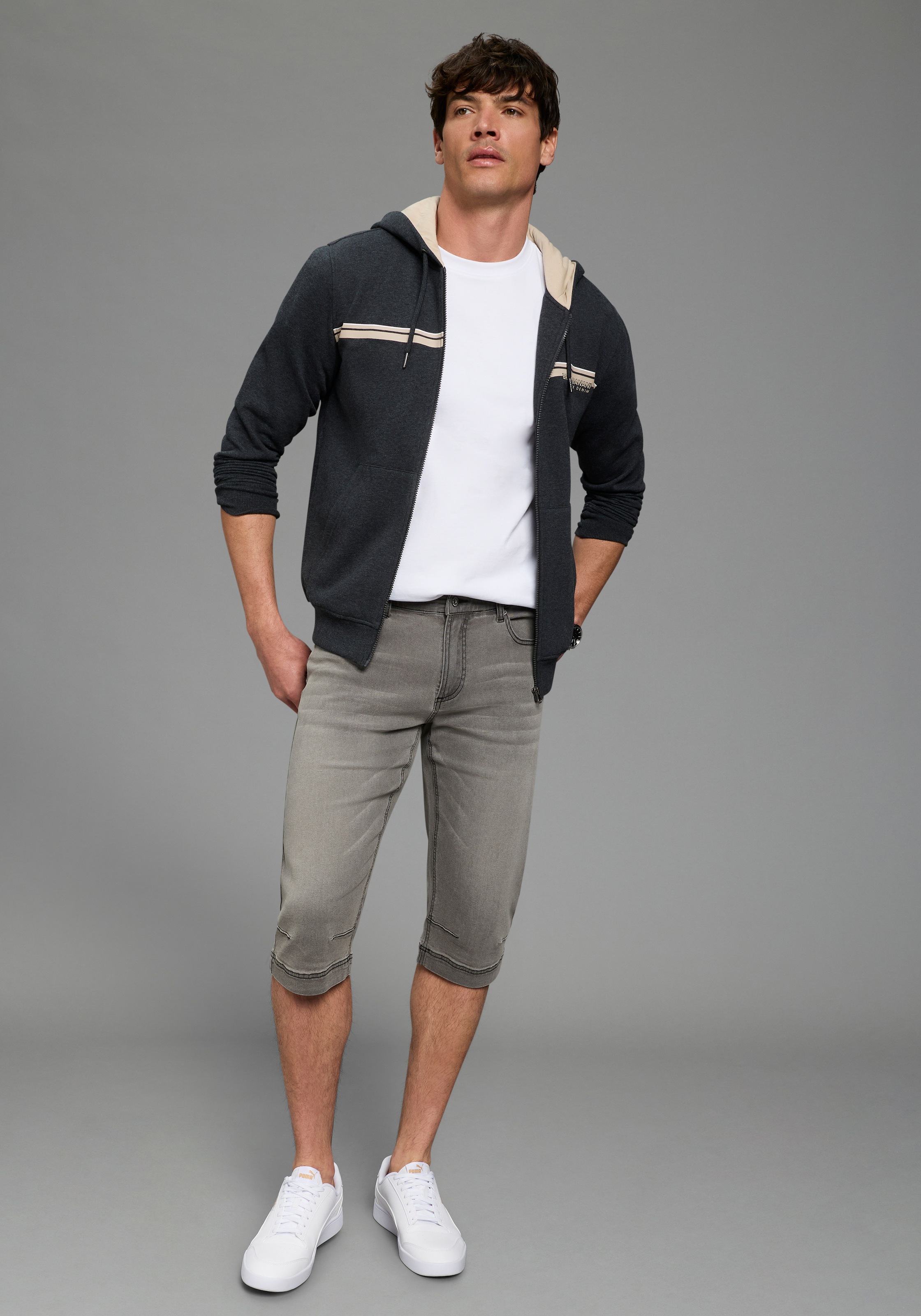 Bruno Banani Denim Bermuda Shorts Grey 33 3
