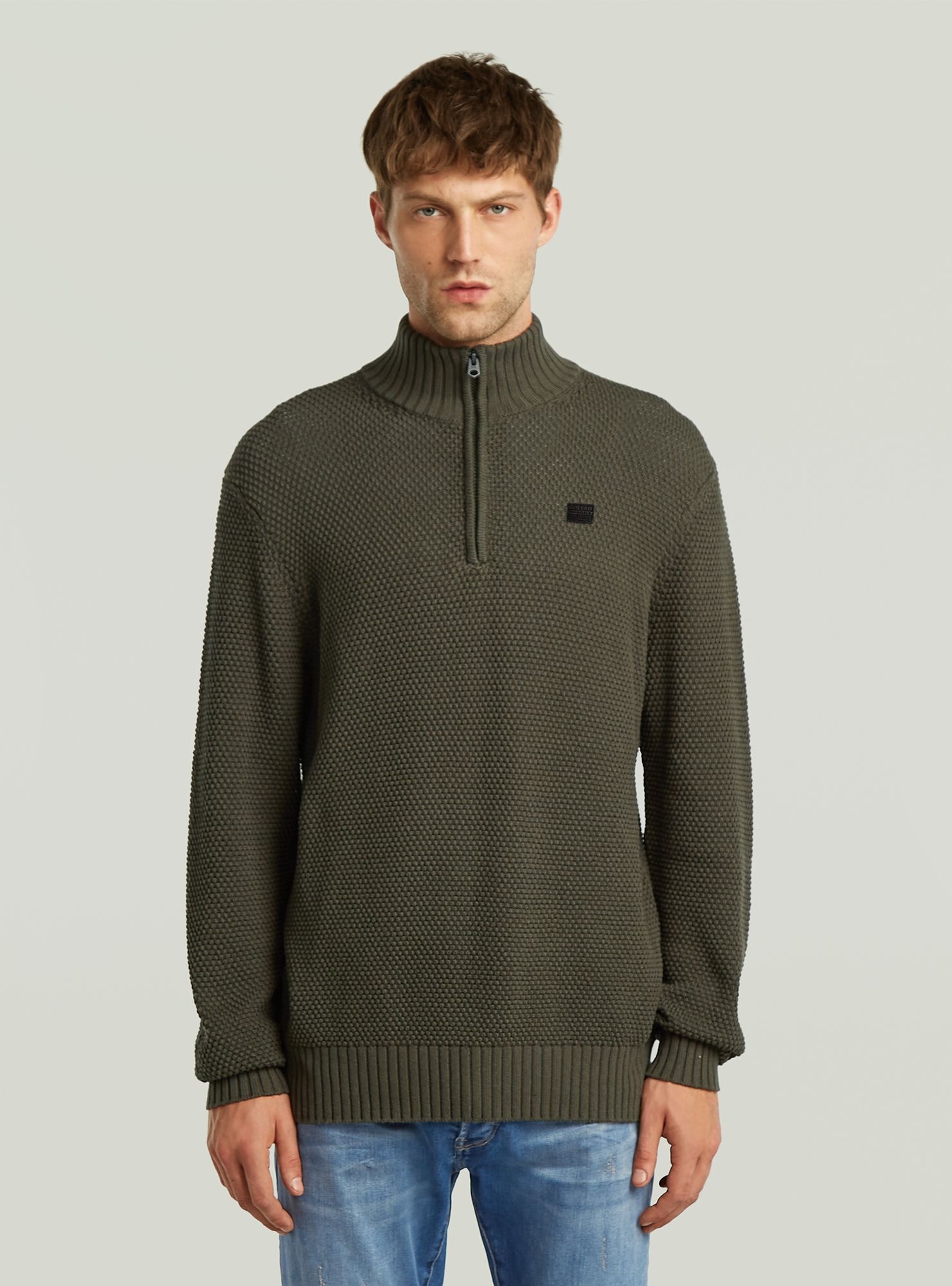 G-STAR Longpullover "Honey Comb Structure Skipper Knit" günstig online kaufen