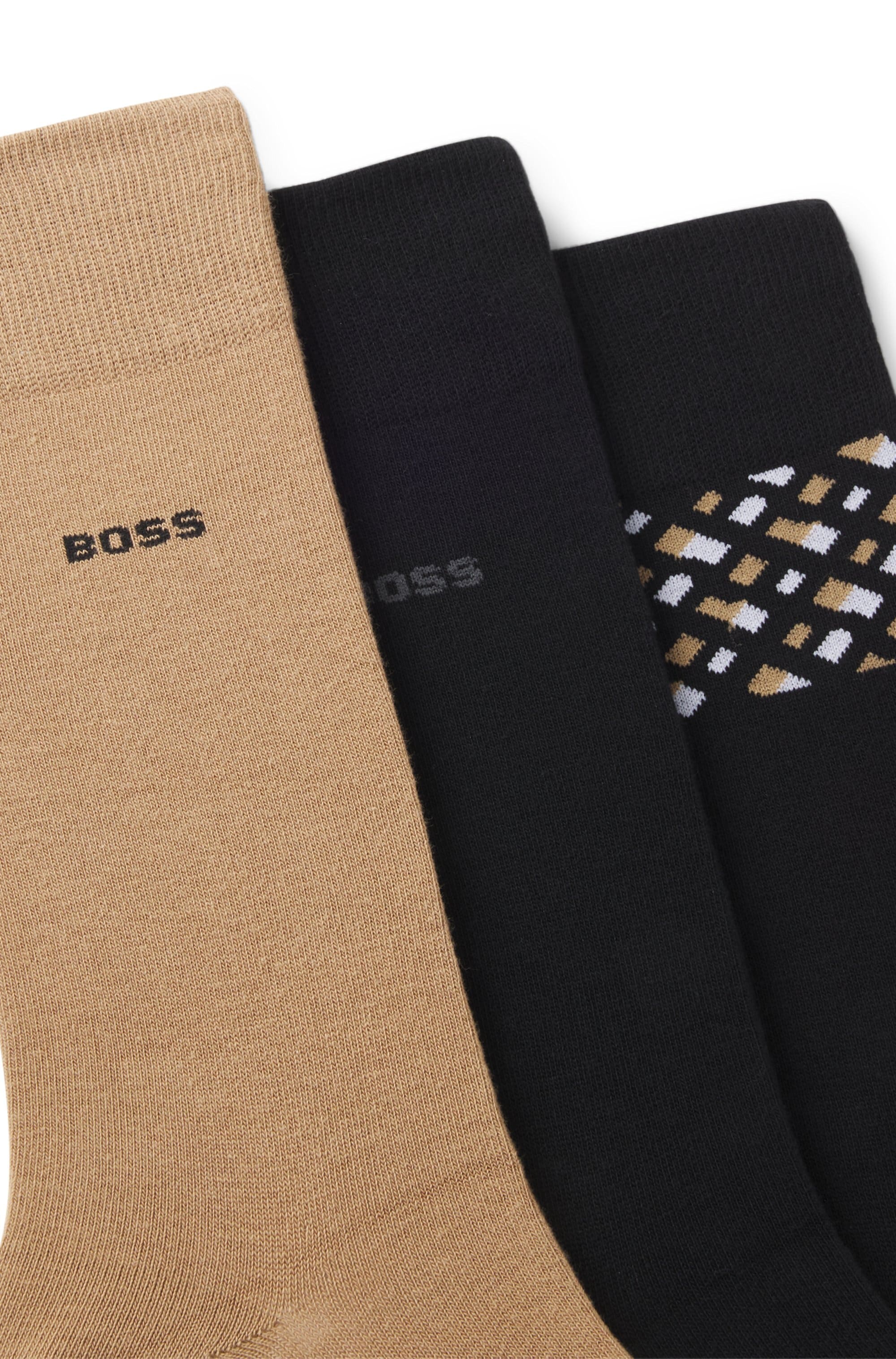 BOSS Businesssocken »3P RS Giftset CC« Packung, 3 Paar tlg. mit Strickbündchen