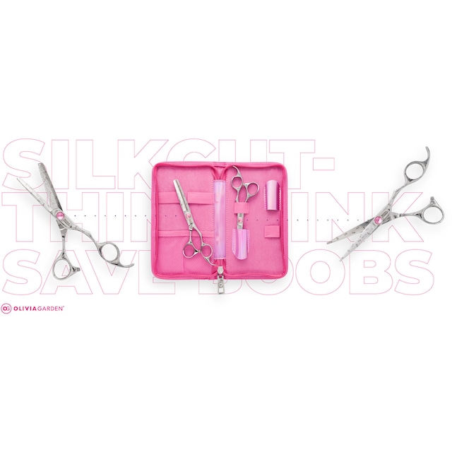 OLIVIA GARDEN Haarschere »SilkCut Think Pink 2021«, 2er Set 5,75''/MS 6''  EUR Rechtshand kaufen | BAUR