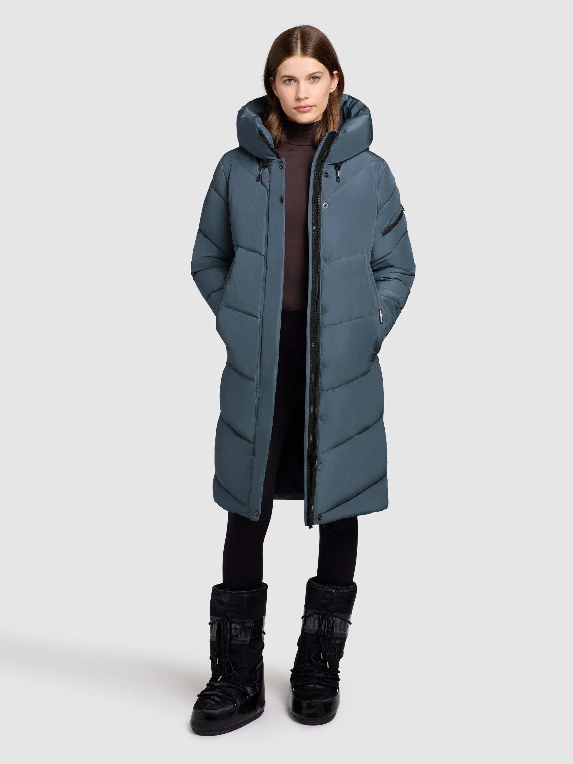 khujo Steppmantel »Jange-YM«, Warmer Wintermantel mit magnetischen Details