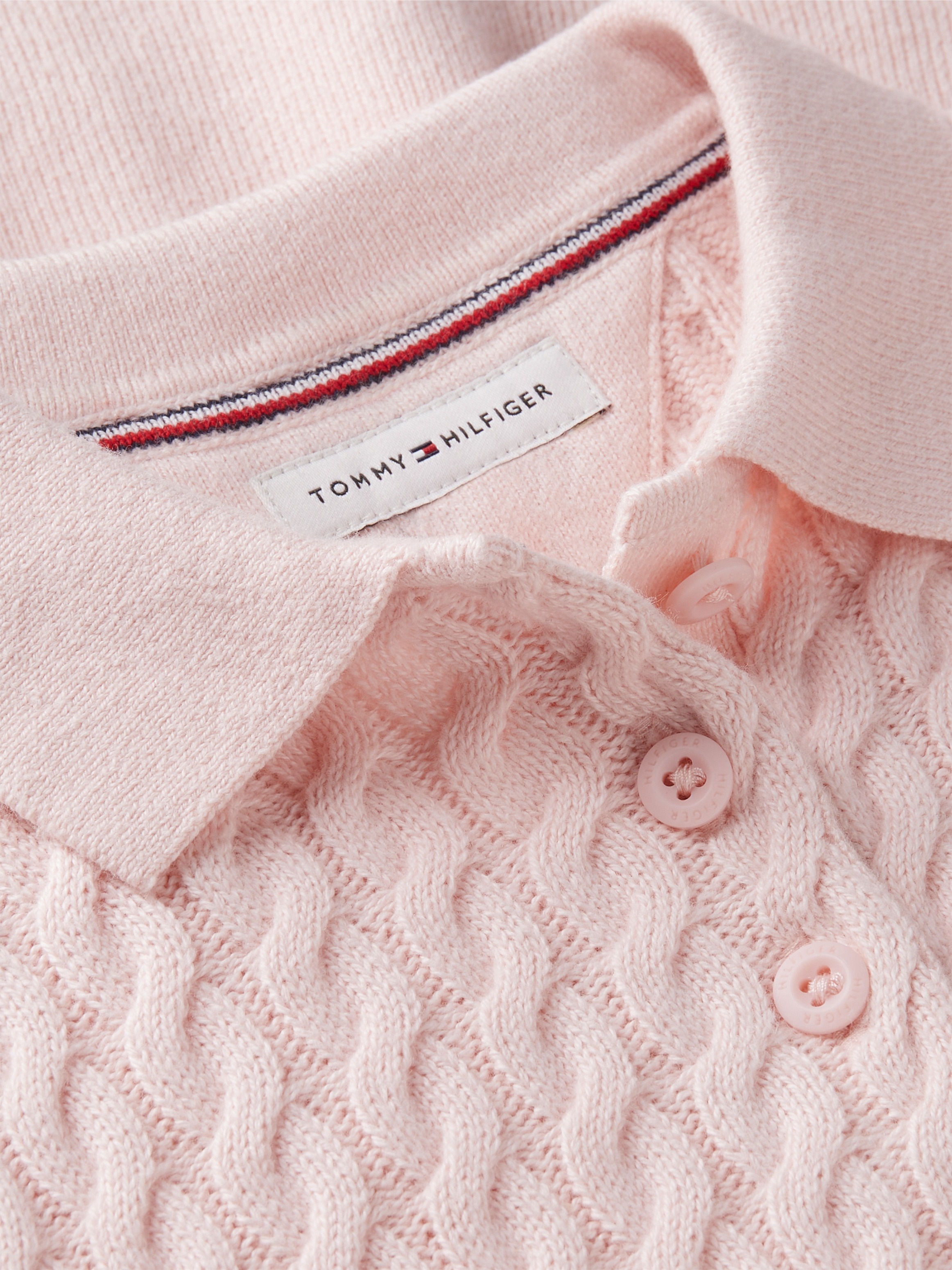 Tommy Hilfiger Strickkleid Ohne Taschen weiche Strickqualität, Polokragen, für Babys