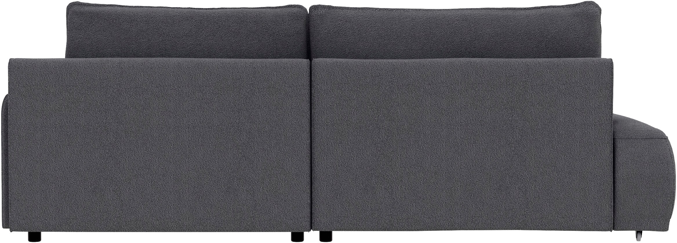 TRENDMANUFAKTUR Ecksofa »Fordon II, Schlafsofa mit Bettkasten, Couch in L-Form, Breite 250 cm«, in Struktur fein LEO, haustierfreundlich, anthrazit, Armlehne rechts