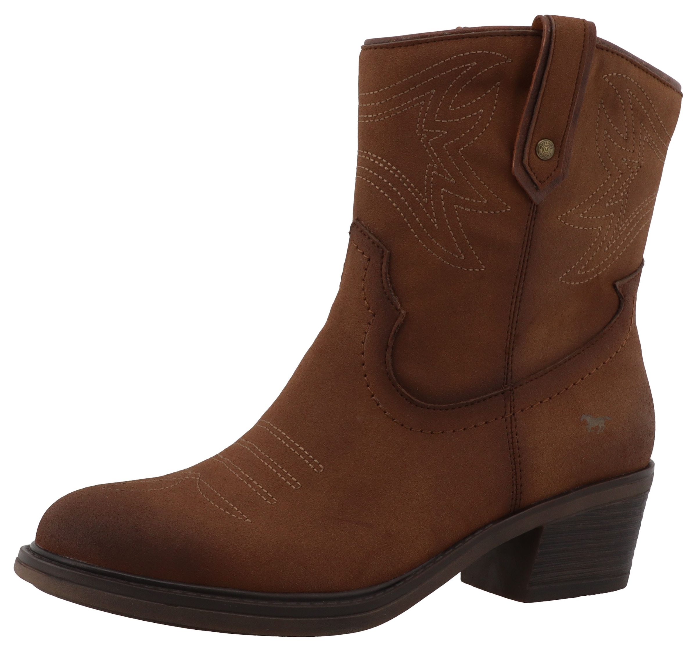 Mustang Shoes Winterstiefelette "Bernadette" Cowboystiefel, Winterboots mit günstig online kaufen