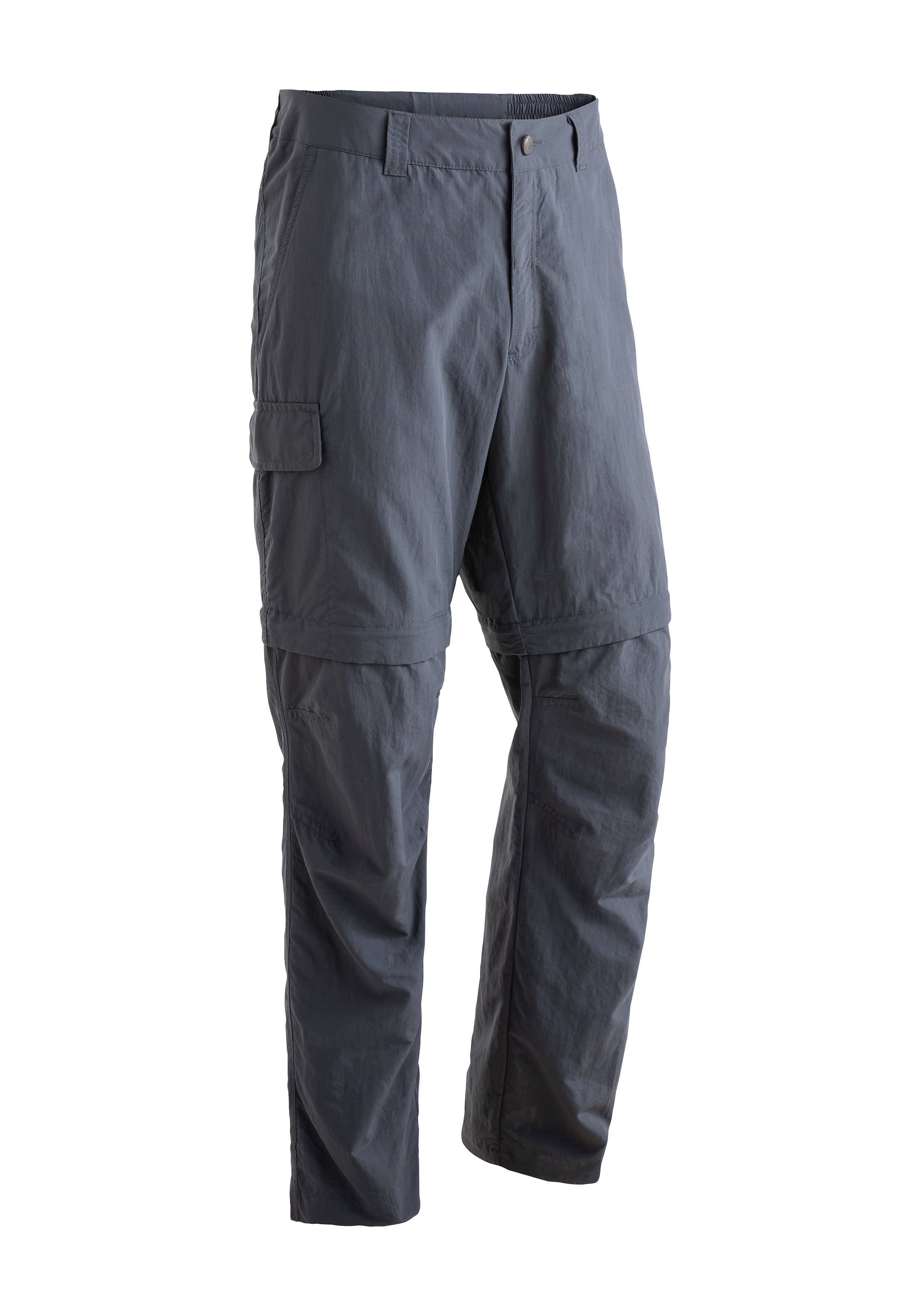 Outdoorhose MAIER SPORTS "Trave", Herren, Gr. 33, Kurzgrößen, grau, 100% Polyamid, Hosen Outdoorhose, Herren Zip-Off Wanderhose, schnelltrocknende Trekkinghose, Regular Fit