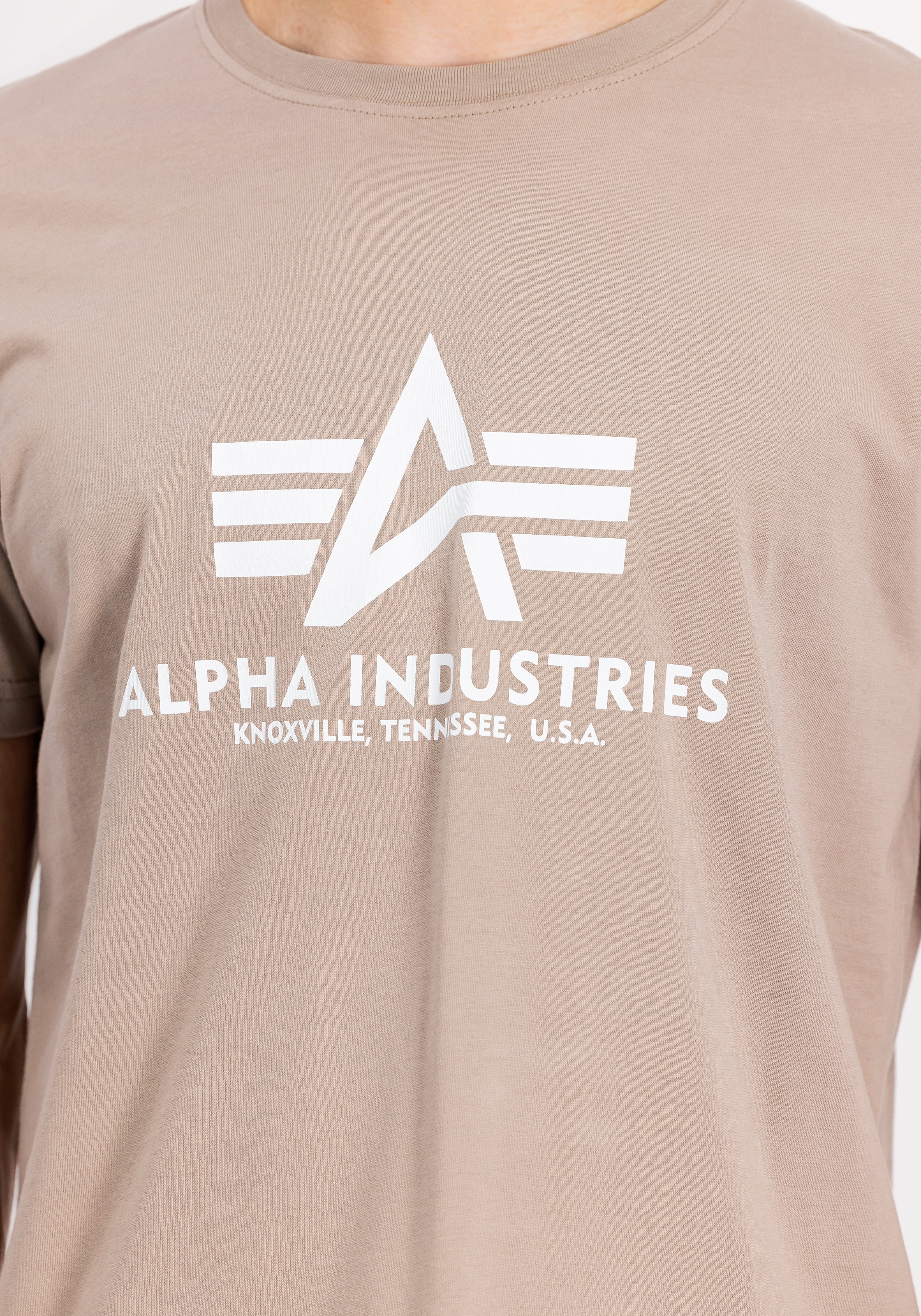 Alpha Industries Basic Vintage Short Sleeve T-Shirt Sand 3XL 3