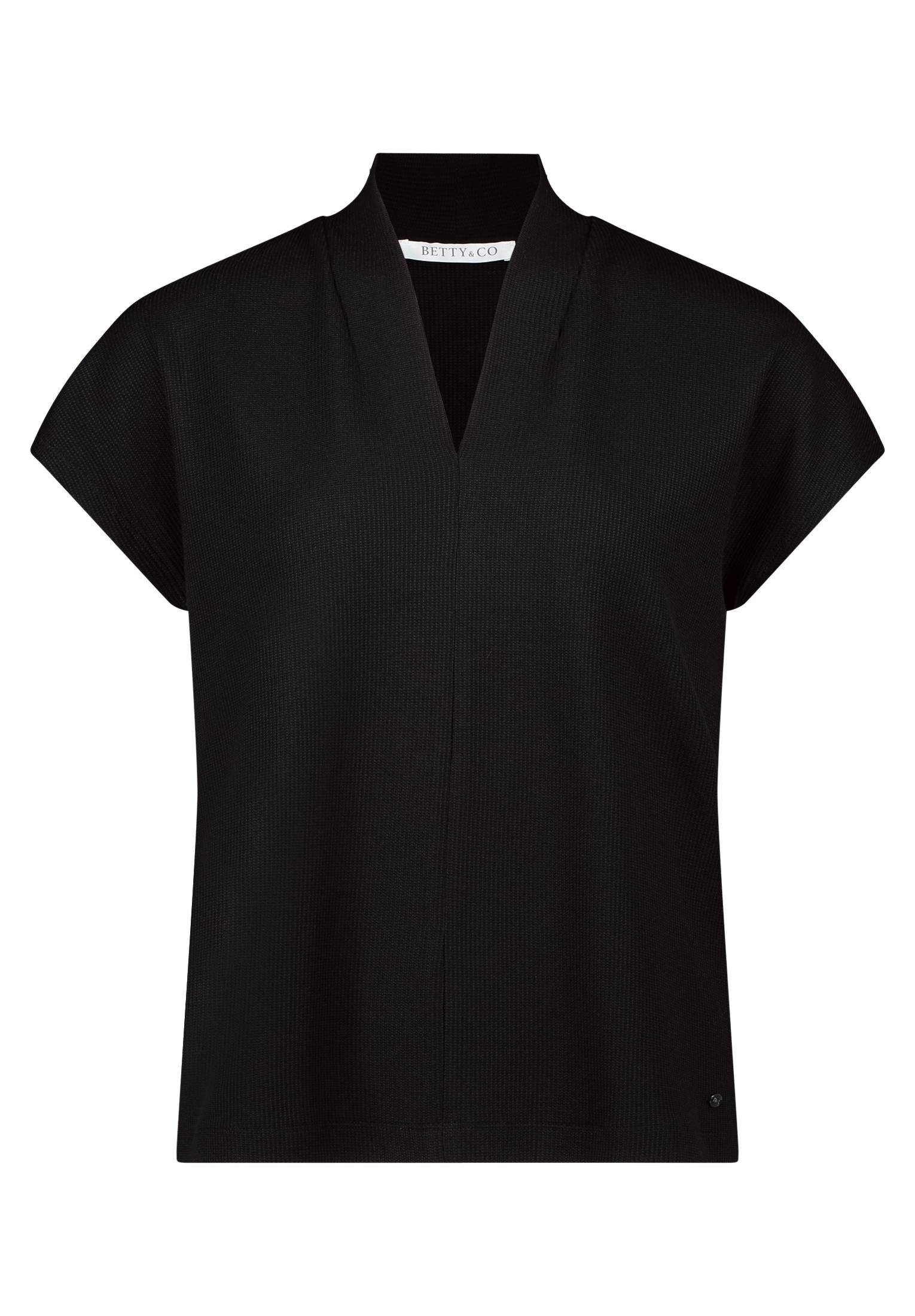 Betty&Co Kurzarmshirt »Damen mit V-Ausschnitt« 1 Struktur