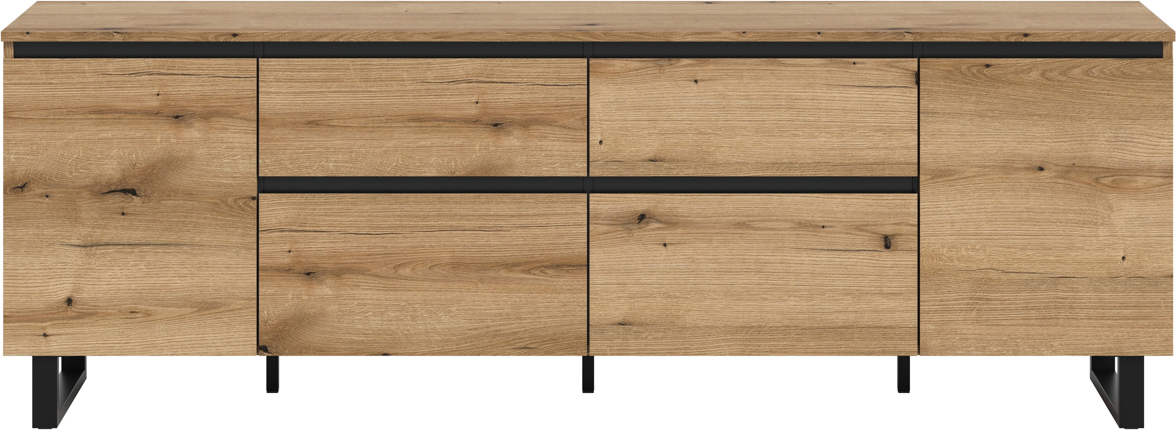 INOSIGN Lowboard »TOMA, 188cm breit, Metall-Kufen-Fuß, 2 Türen, 2 Schubkästen,2 Klappen«, TV-Lowboard, Mediaschrank, Mediaboard, TV-Schrank, Schrank, Board